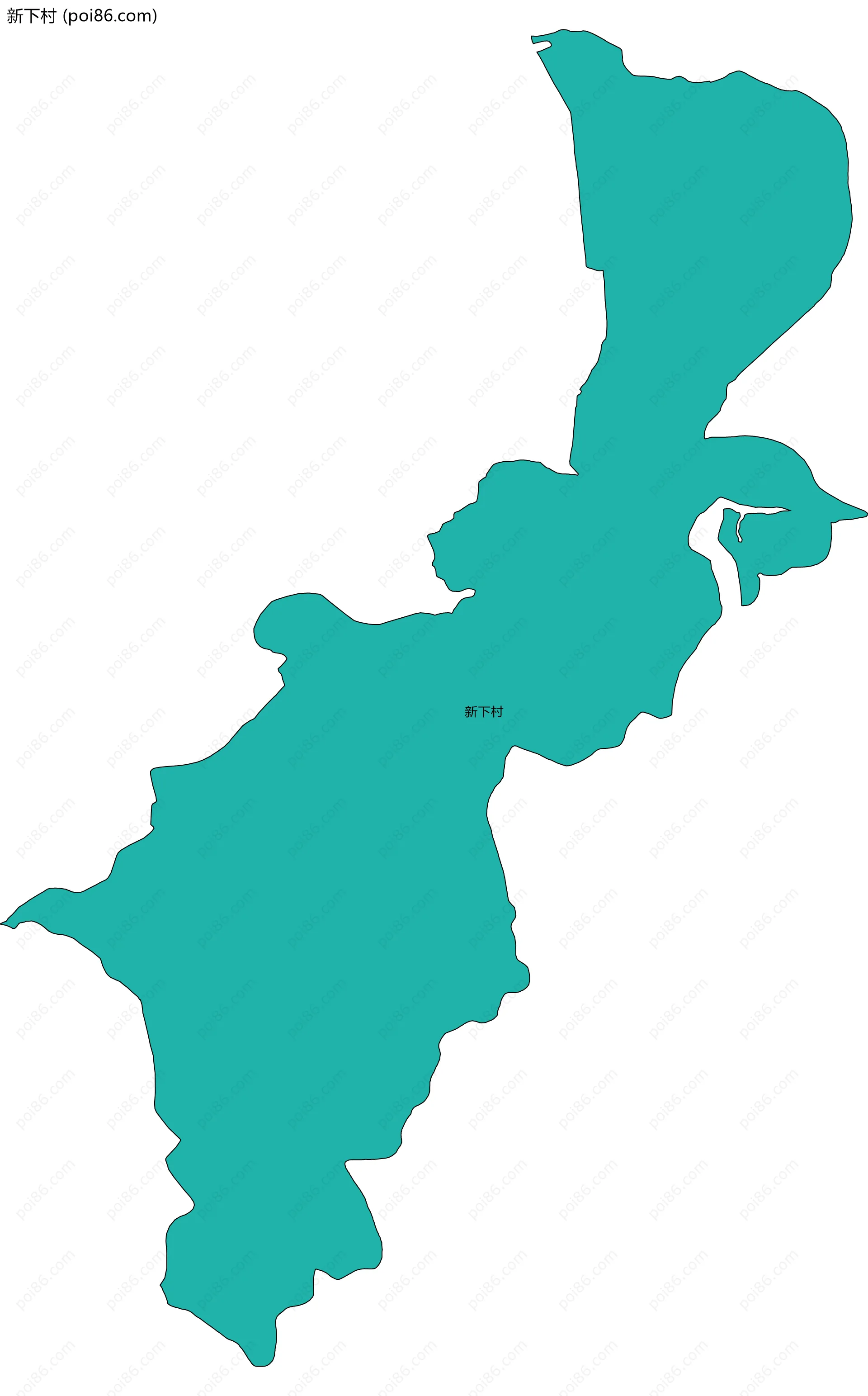 新下村边界地图