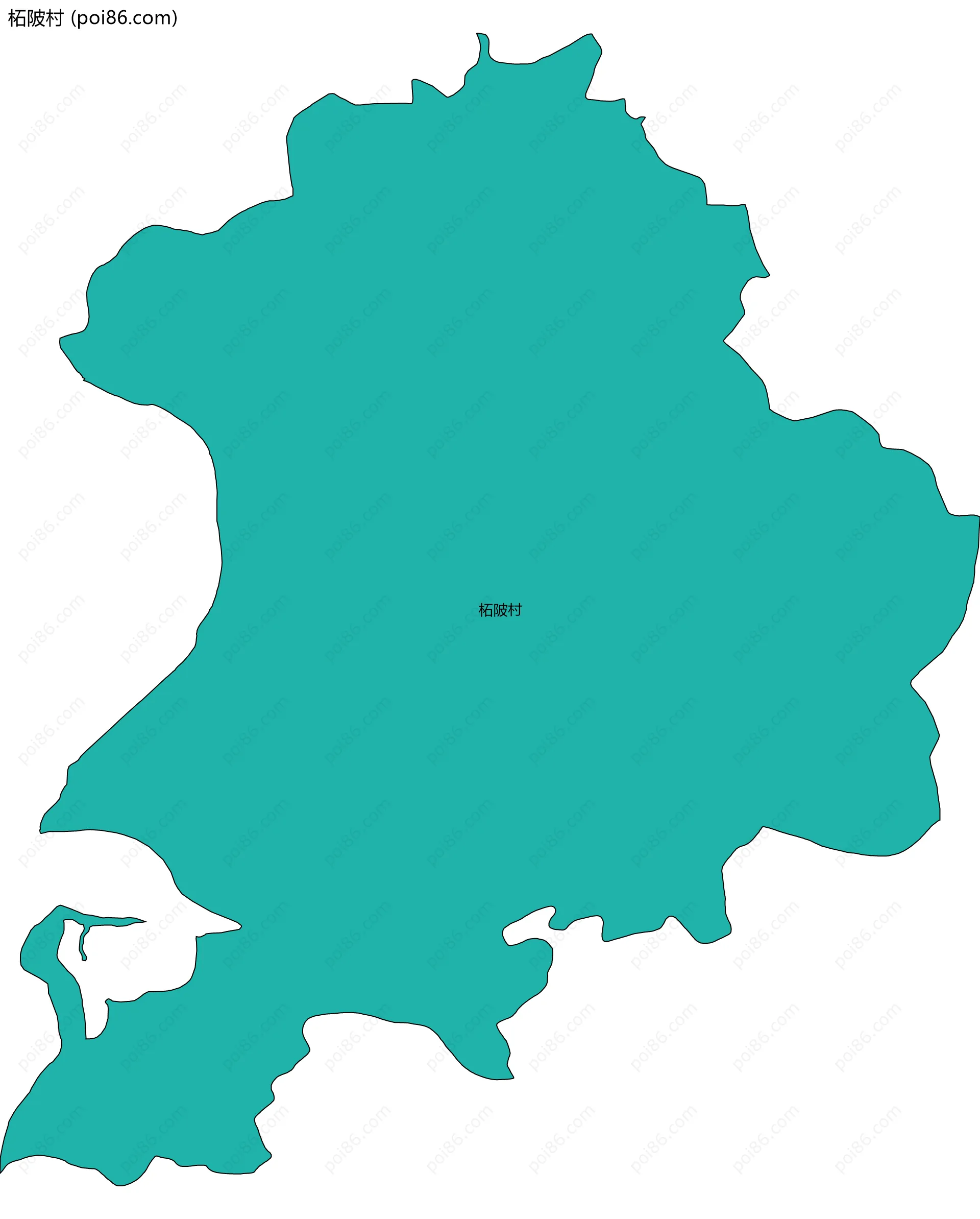 柘陂村边界地图