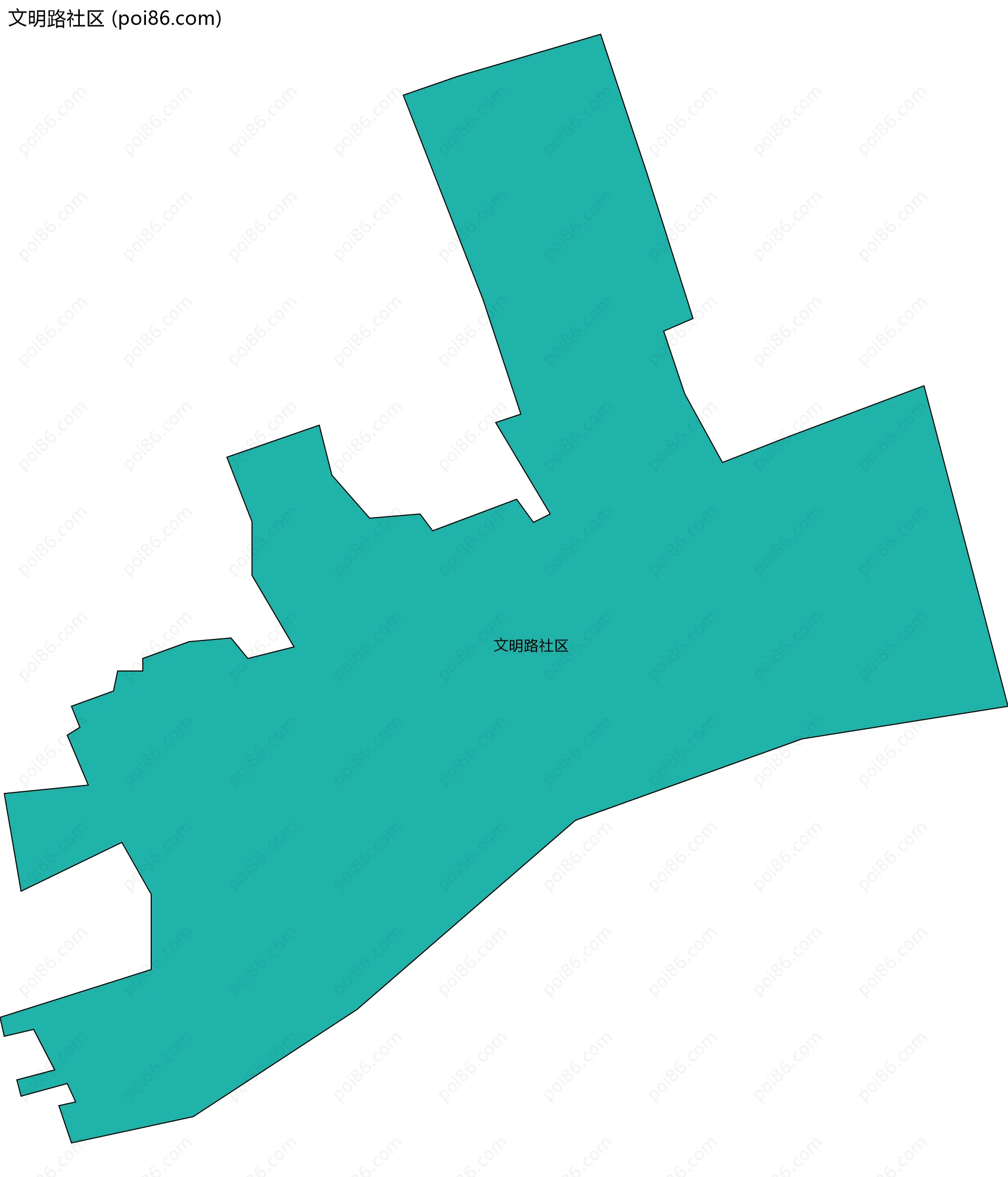 文明路社区边界地图