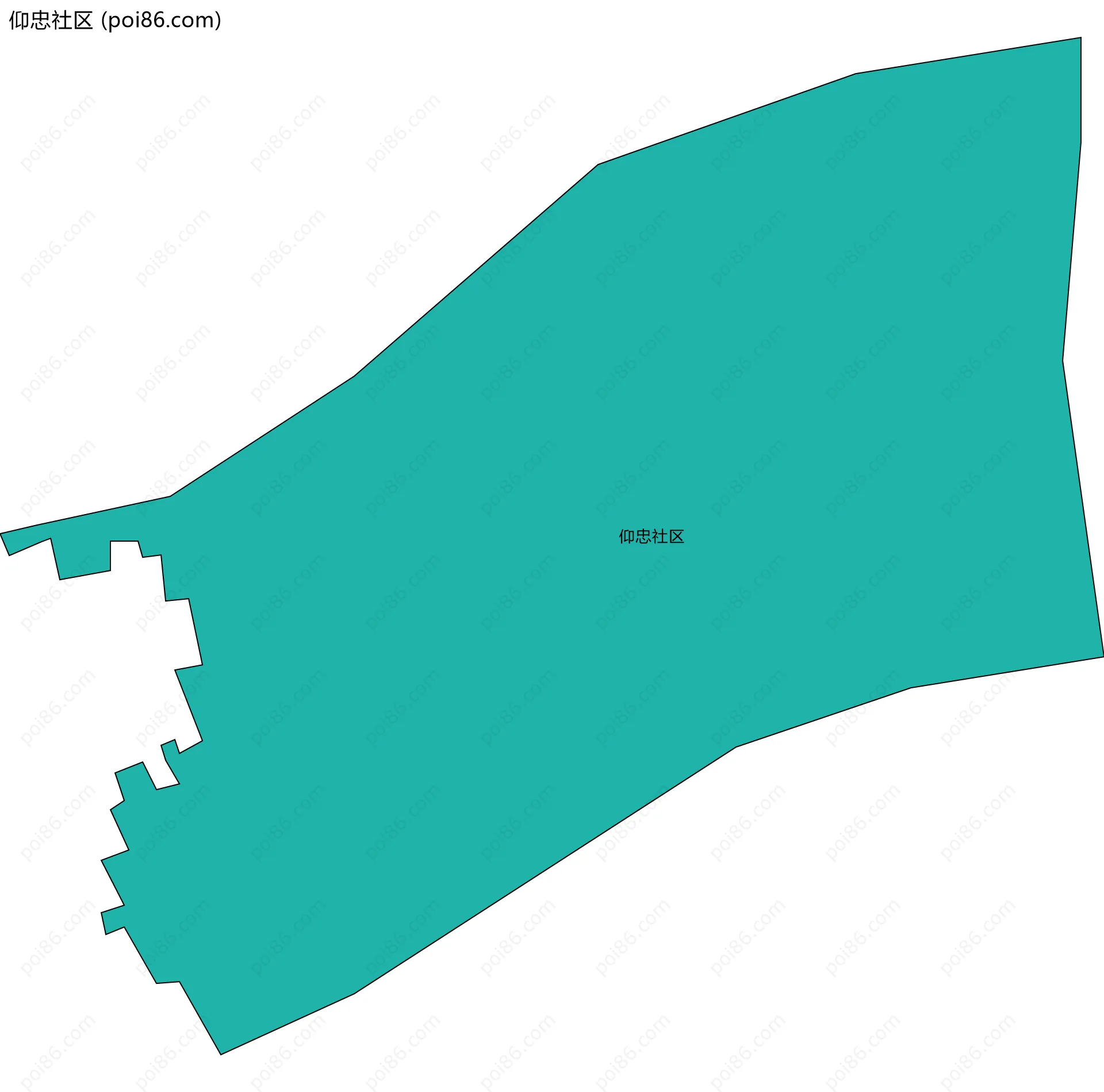 仰忠社区边界地图