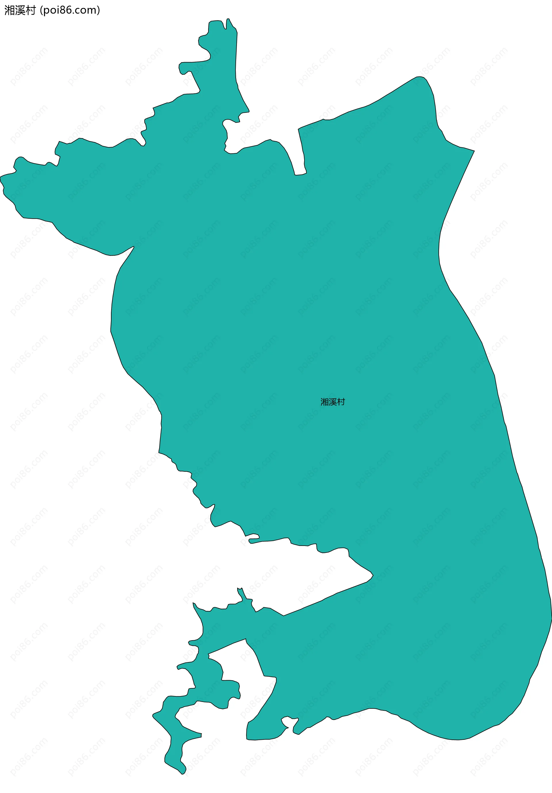 湘溪村边界地图