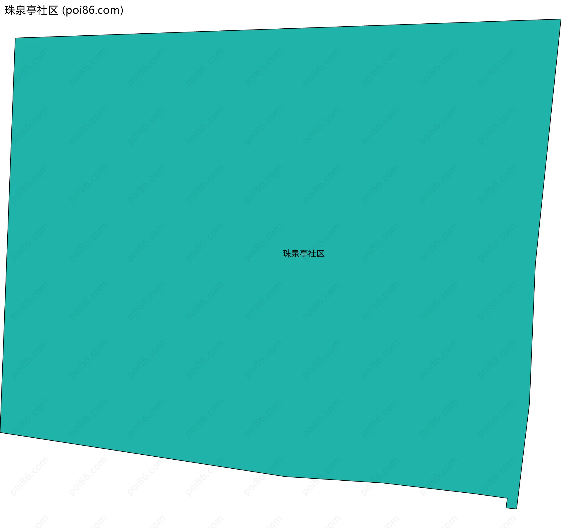 珠泉亭社区边界地图