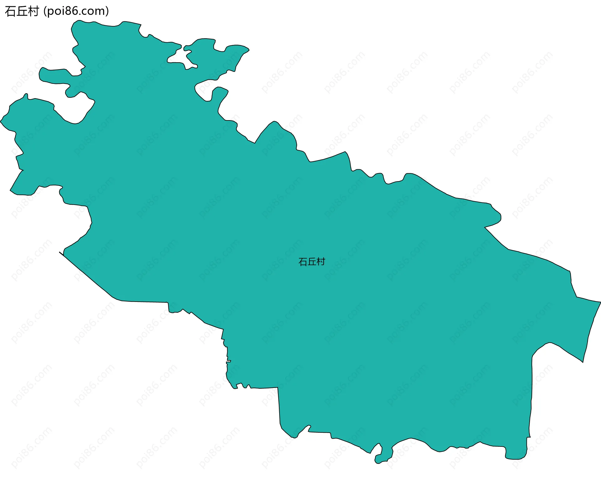 石丘村边界地图