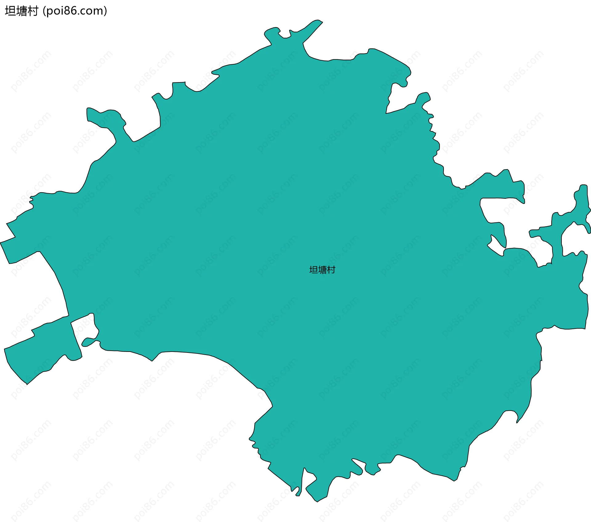 坦塘村边界地图