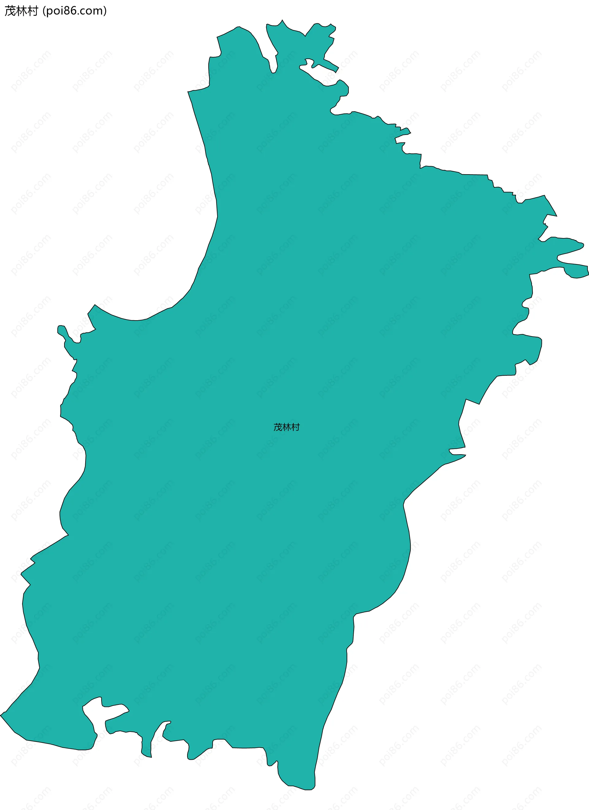 茂林村边界地图