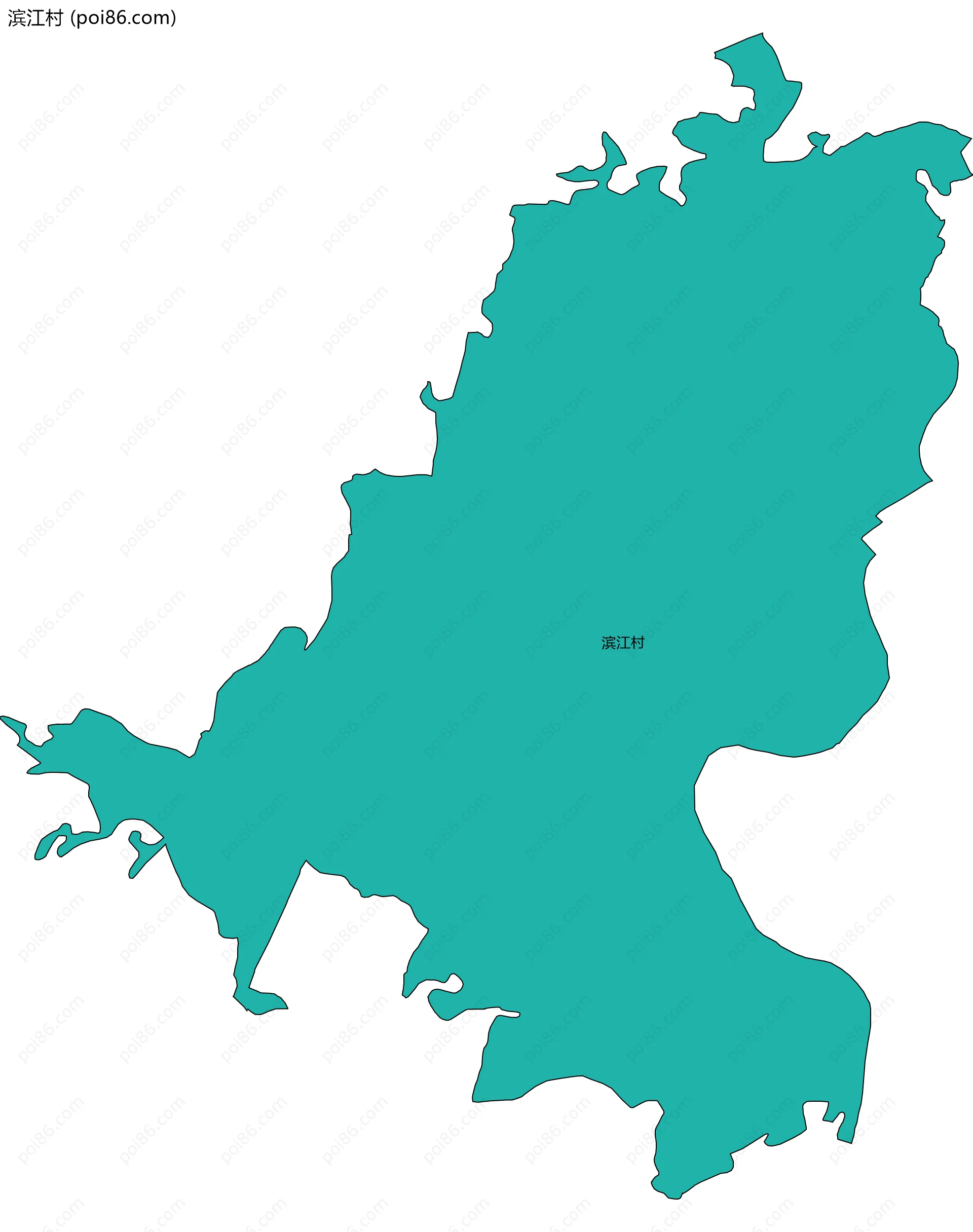 滨江村边界地图