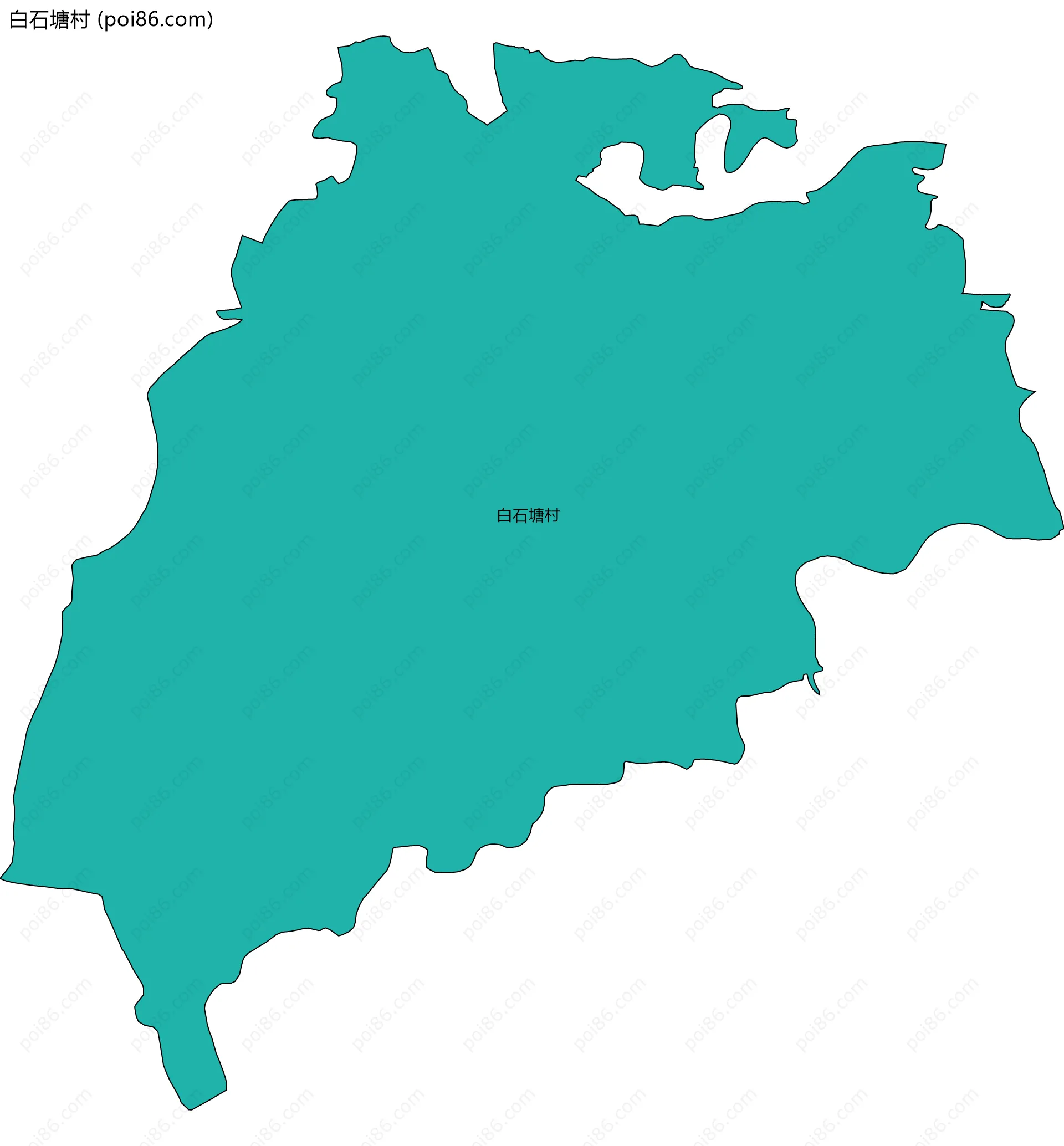 白石塘村边界地图