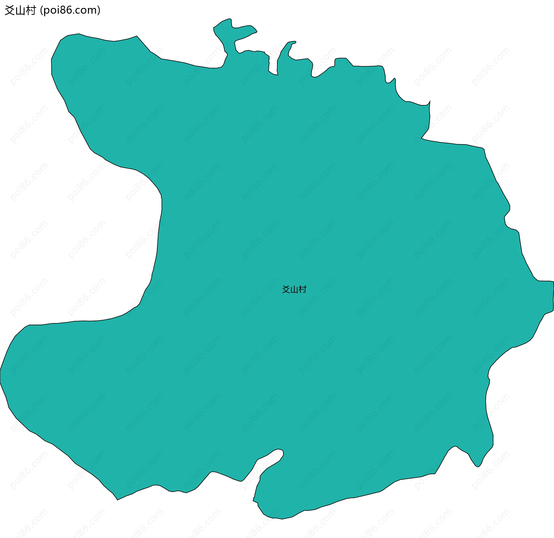 爻山村边界地图