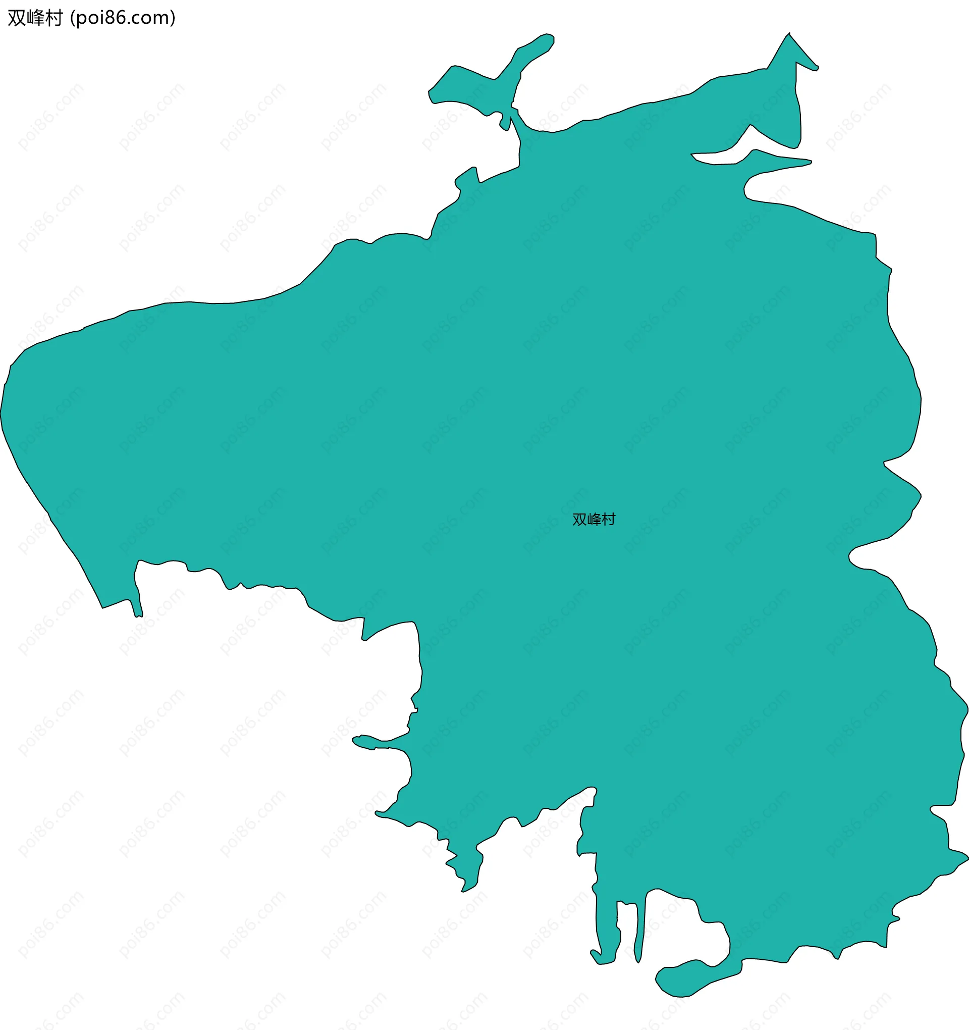 双峰村边界地图