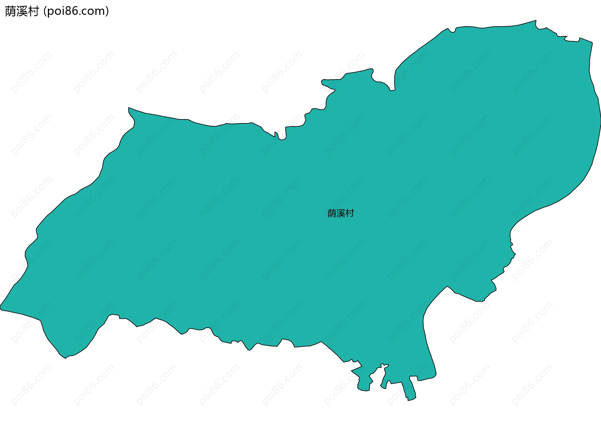 荫溪村边界地图