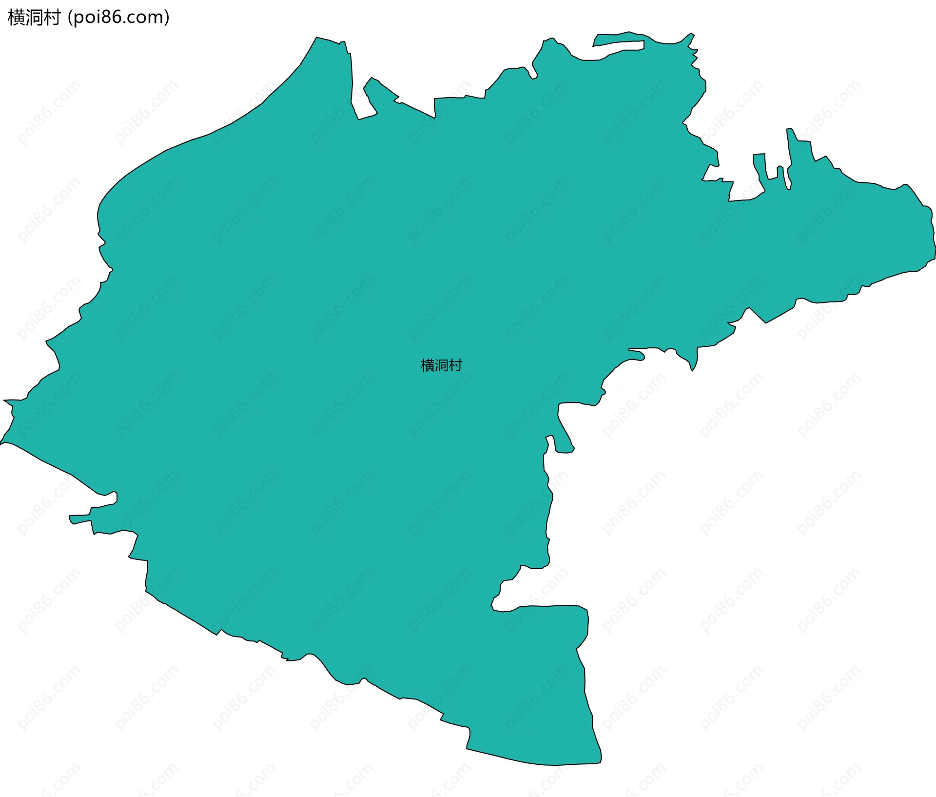 横洞村边界地图