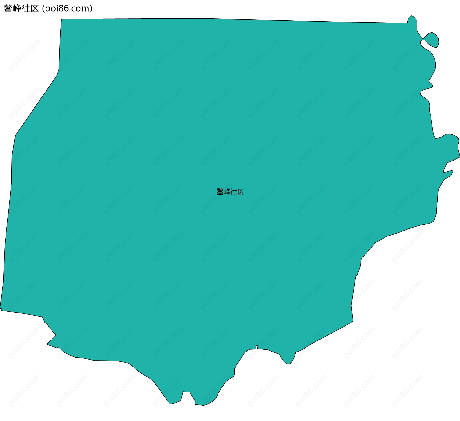 鳌峰社区边界地图