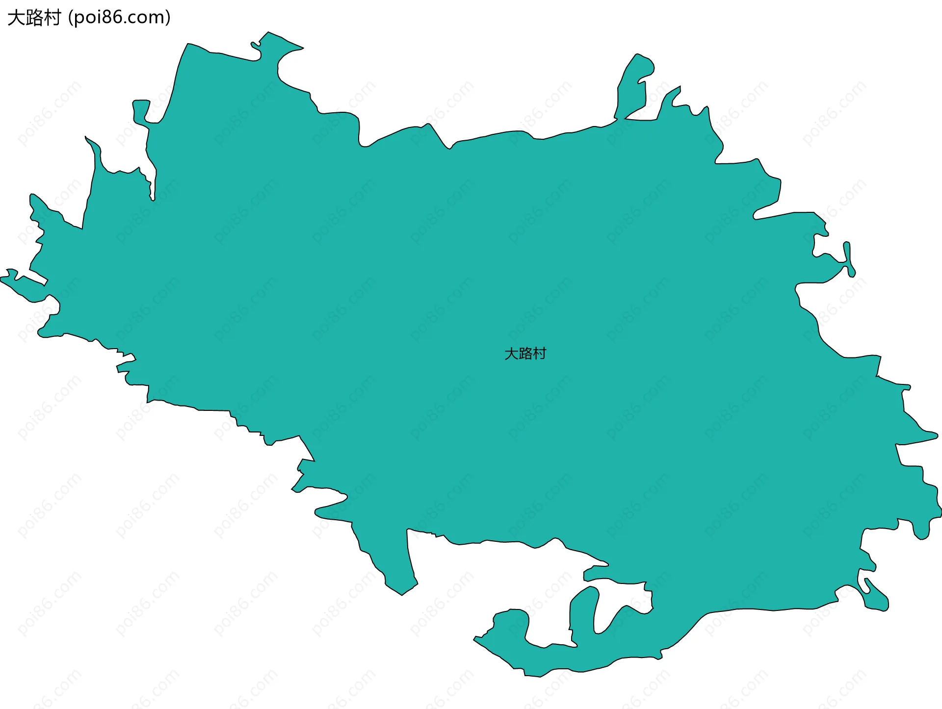 大路村边界地图
