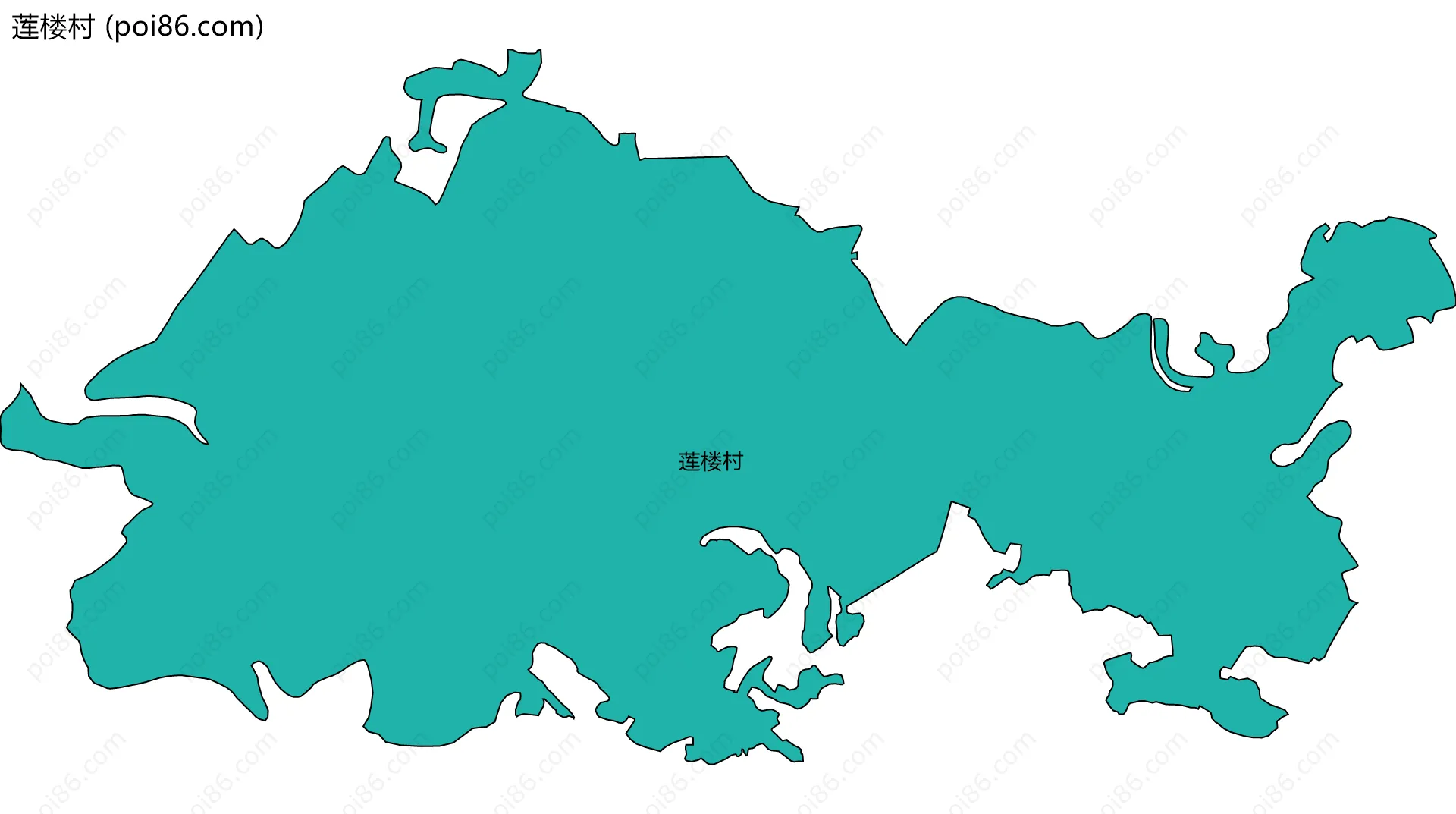 莲楼村边界地图