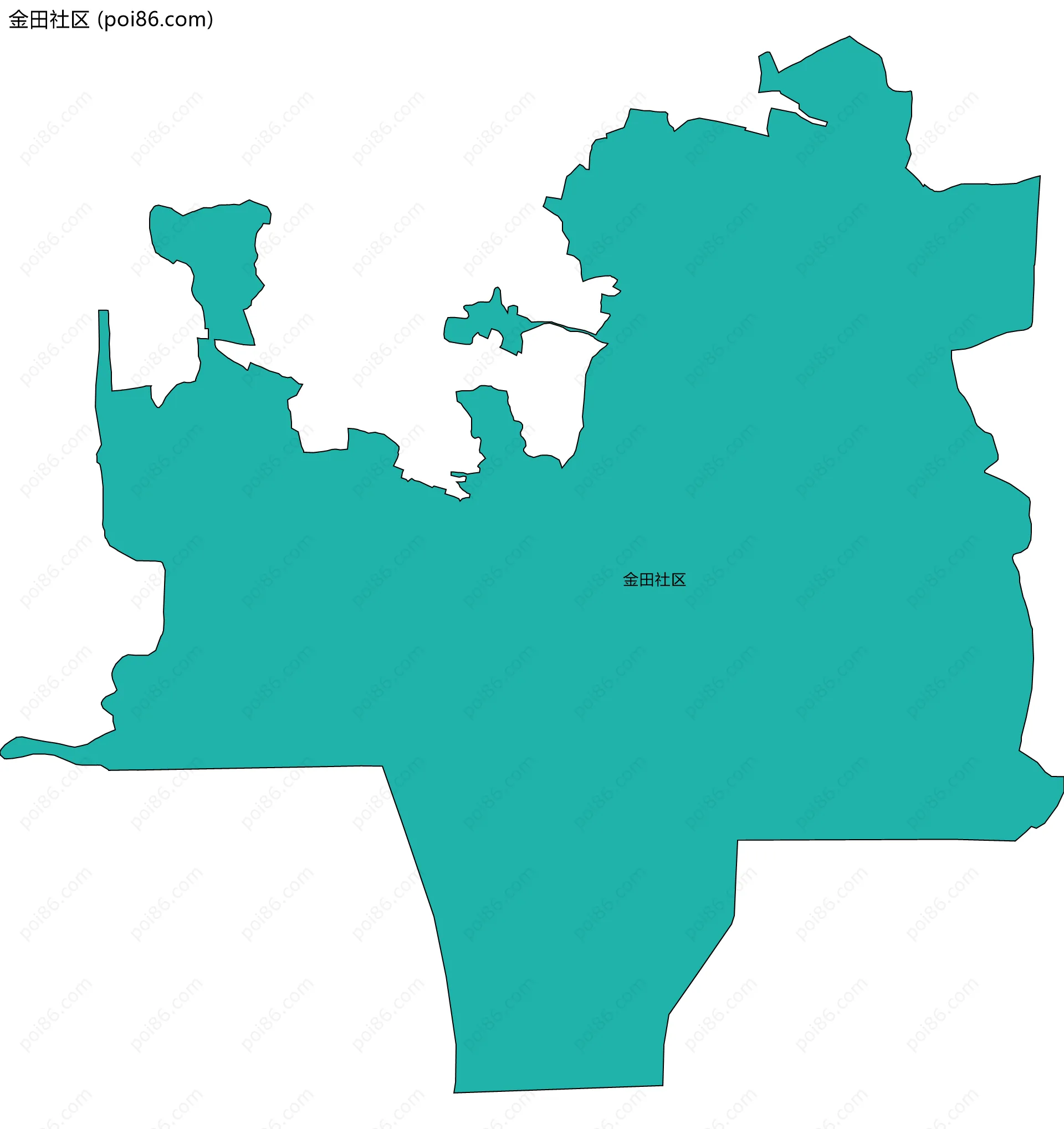 金田社区边界地图