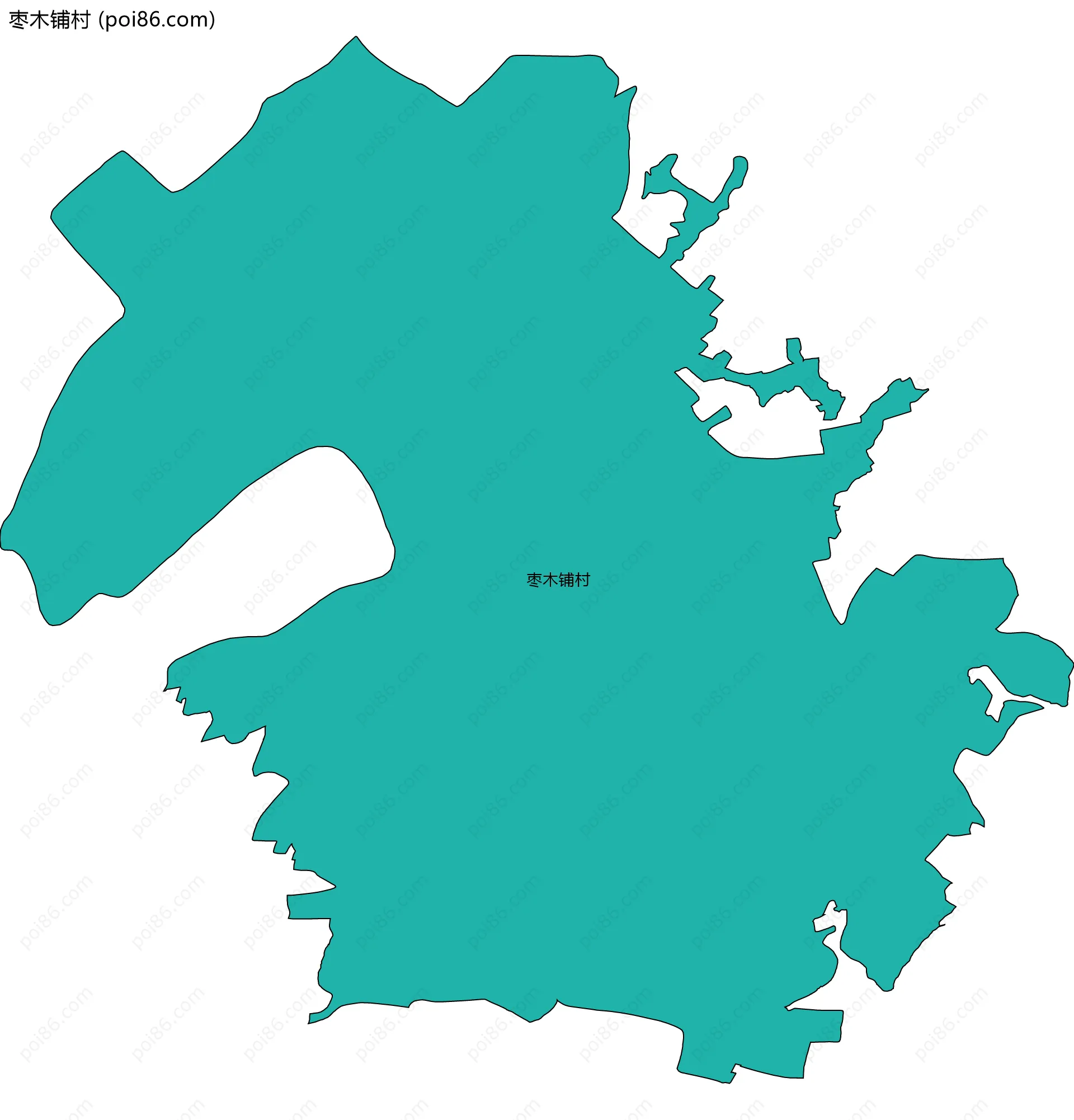 枣木铺村边界地图