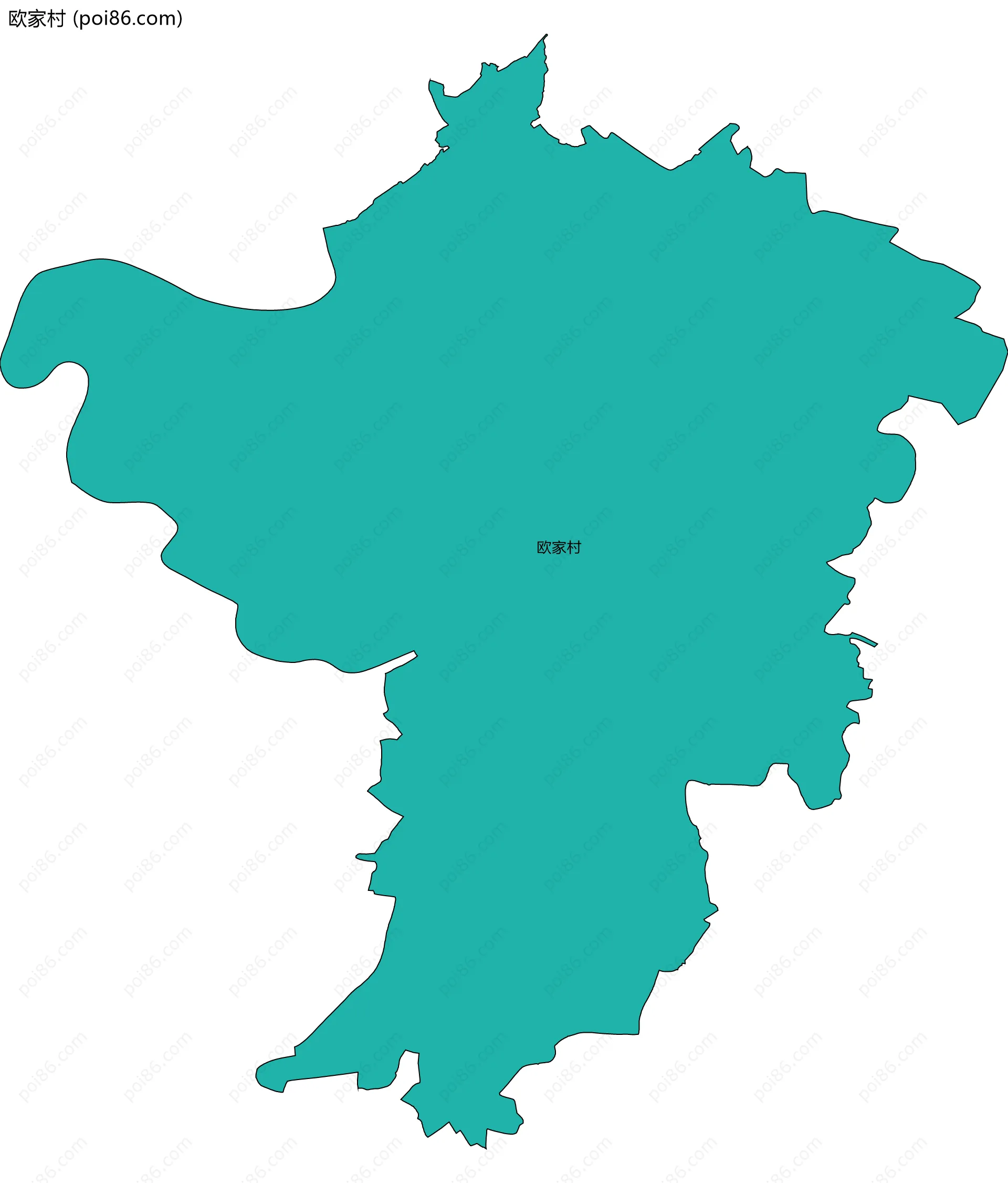 欧家村边界地图