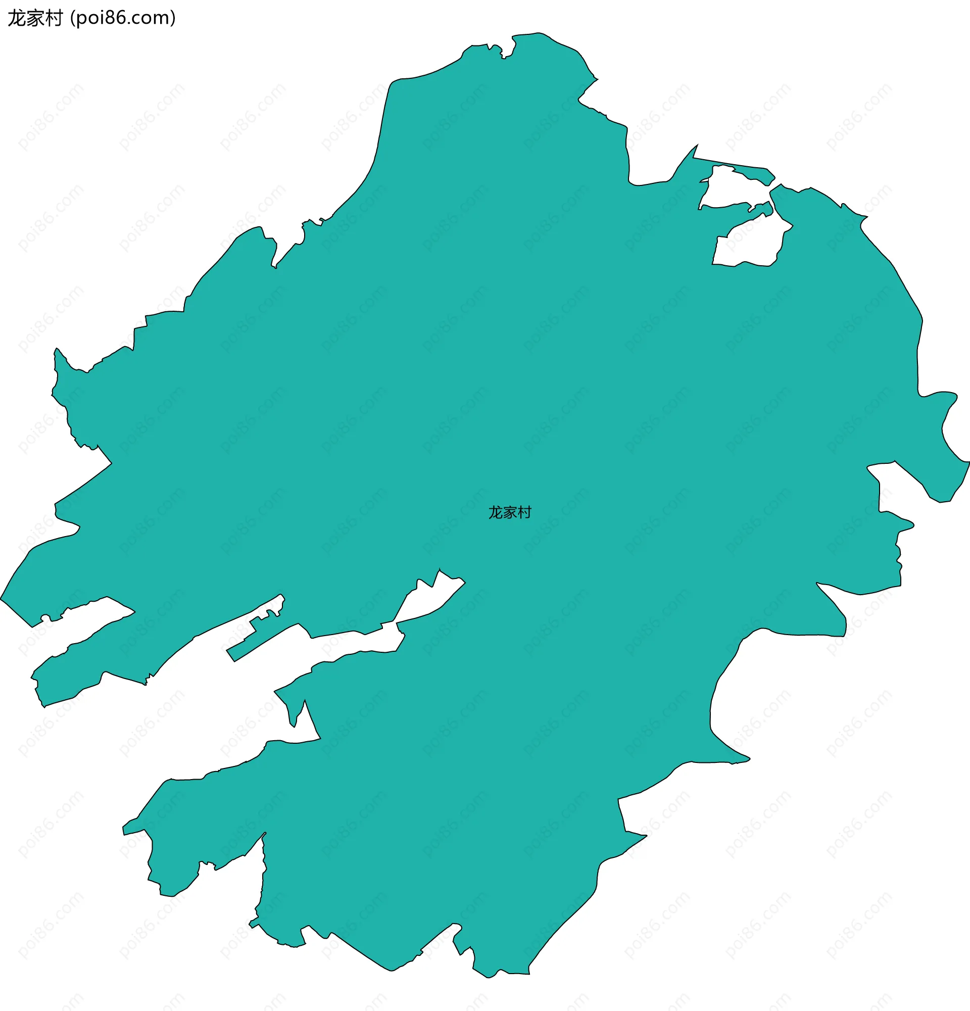 龙家村边界地图