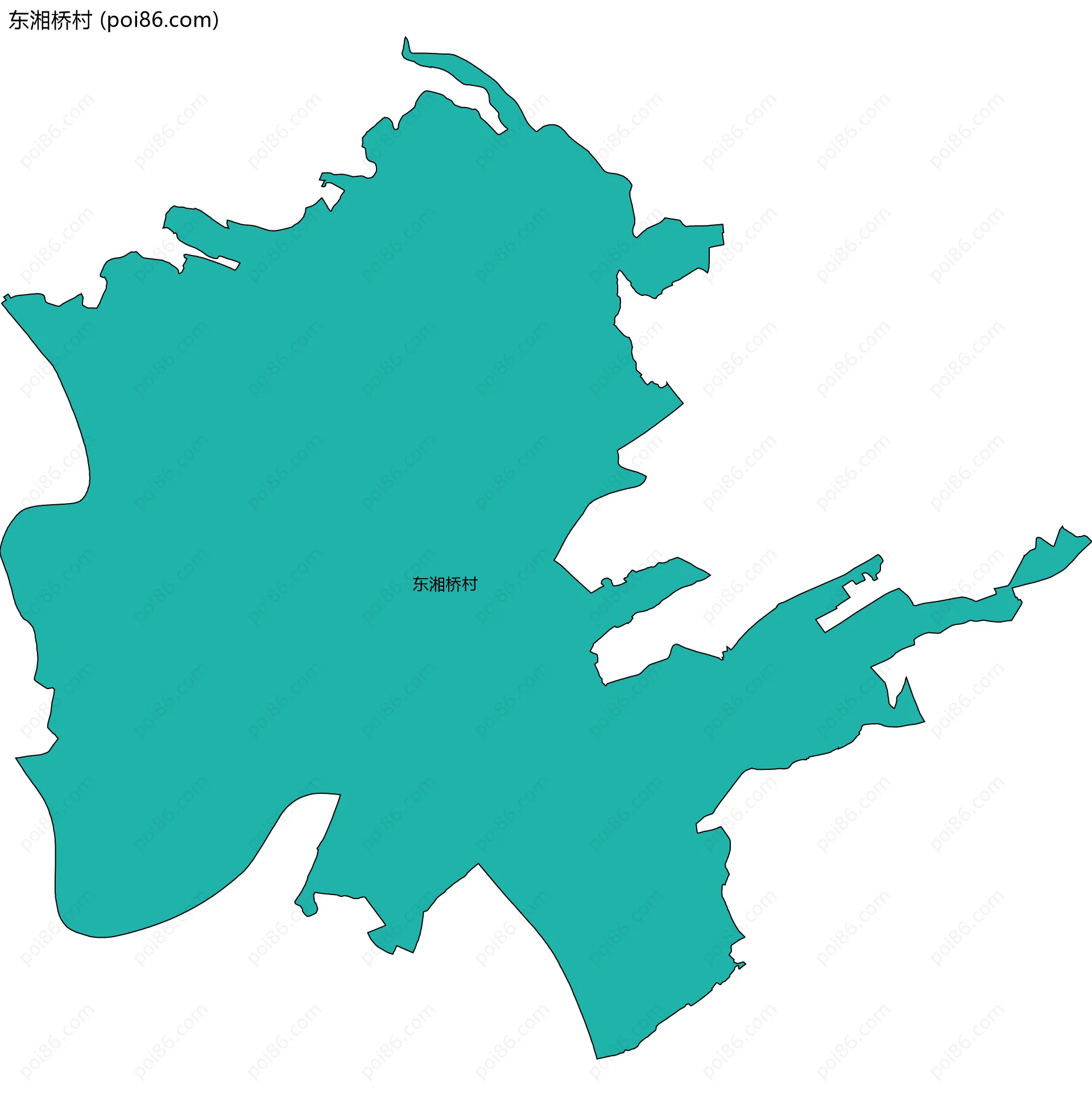 东湘桥村边界地图