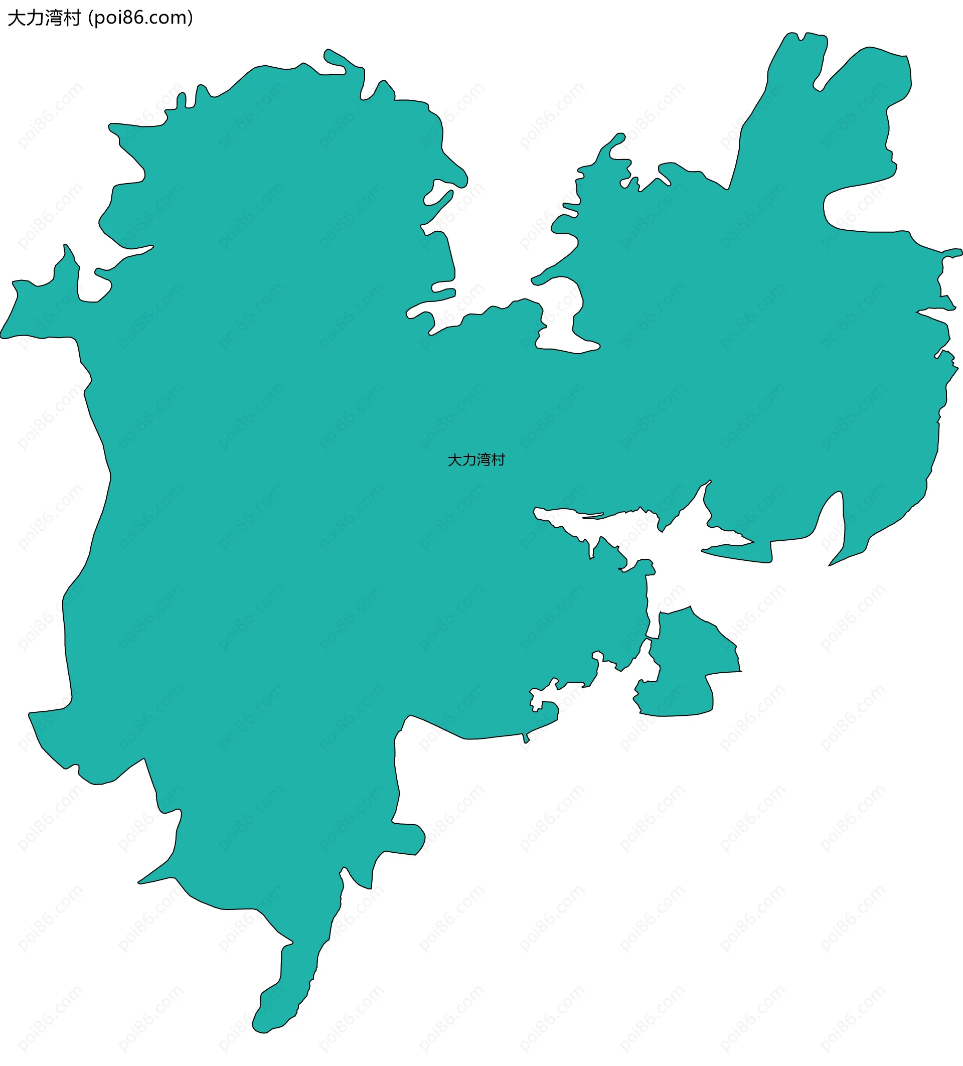 大力湾村边界地图