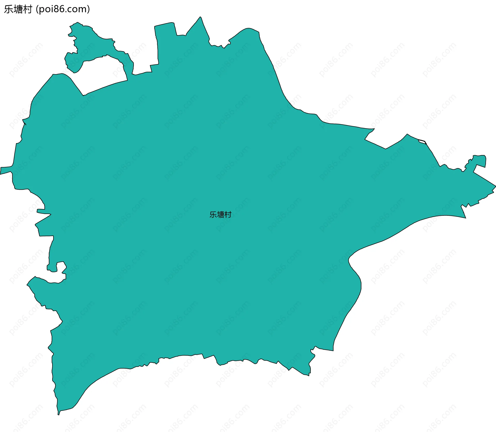 乐塘村边界地图
