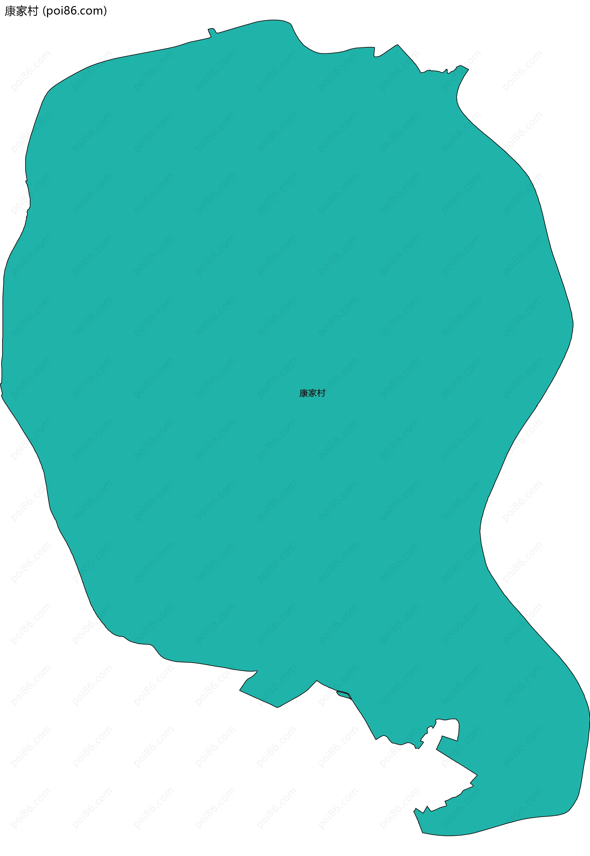 康家村边界地图