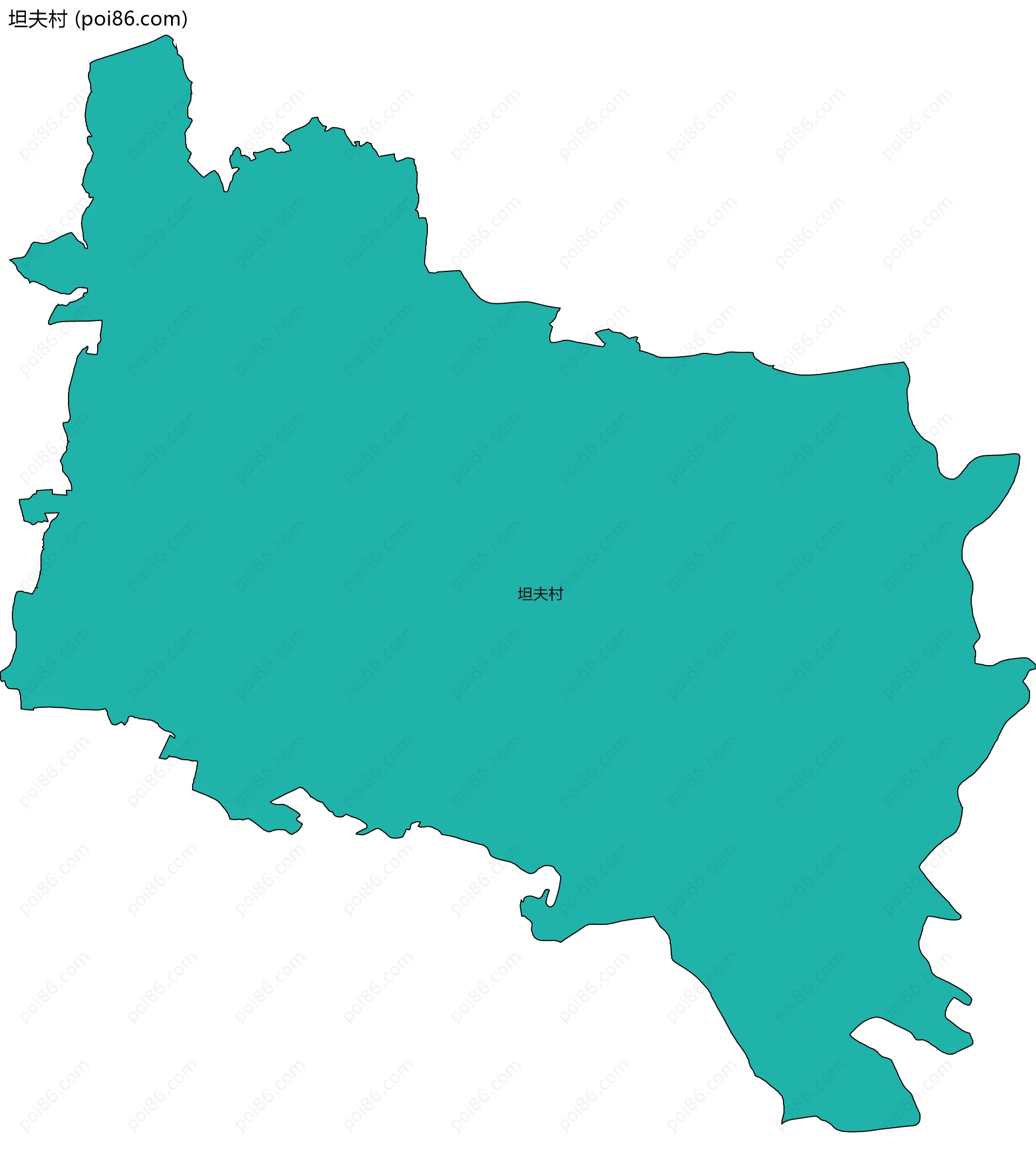 坦夫村边界地图