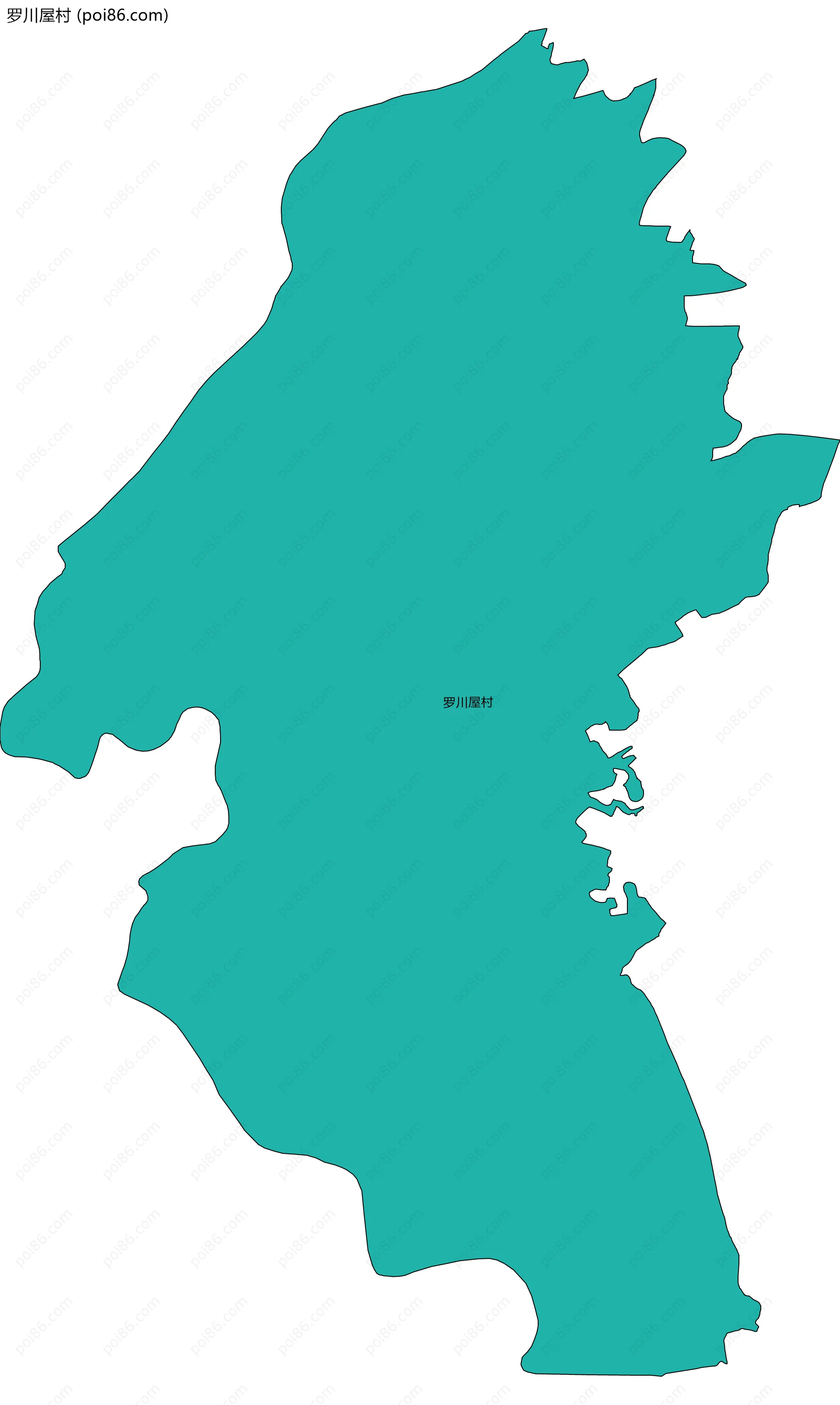 罗川屋村边界地图