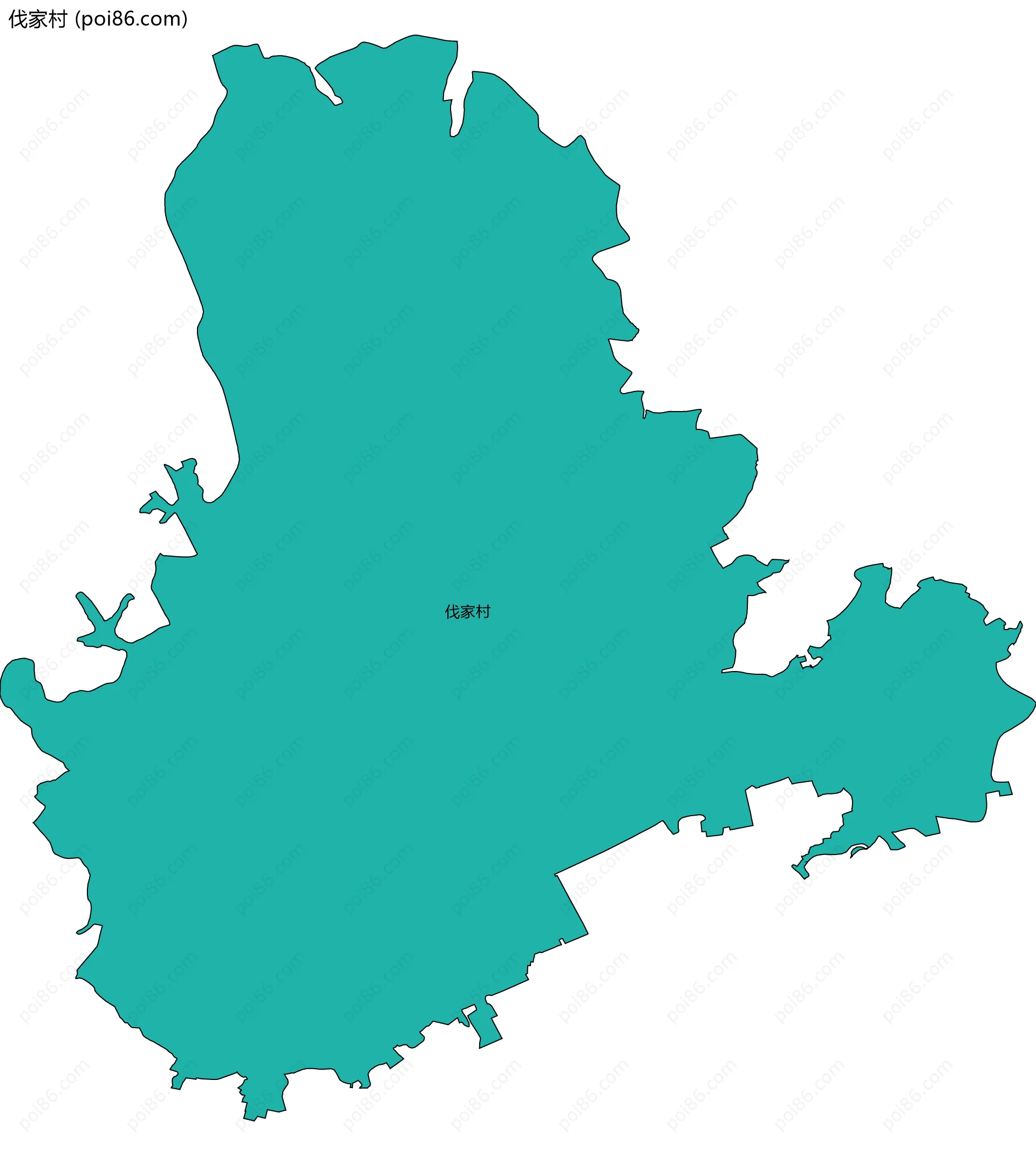 伐家村边界地图