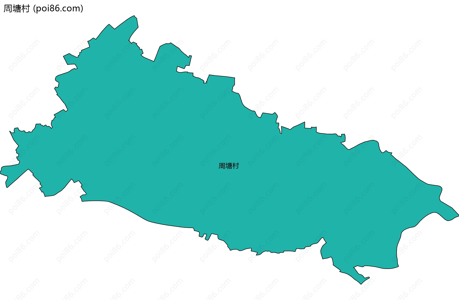 周塘村边界地图