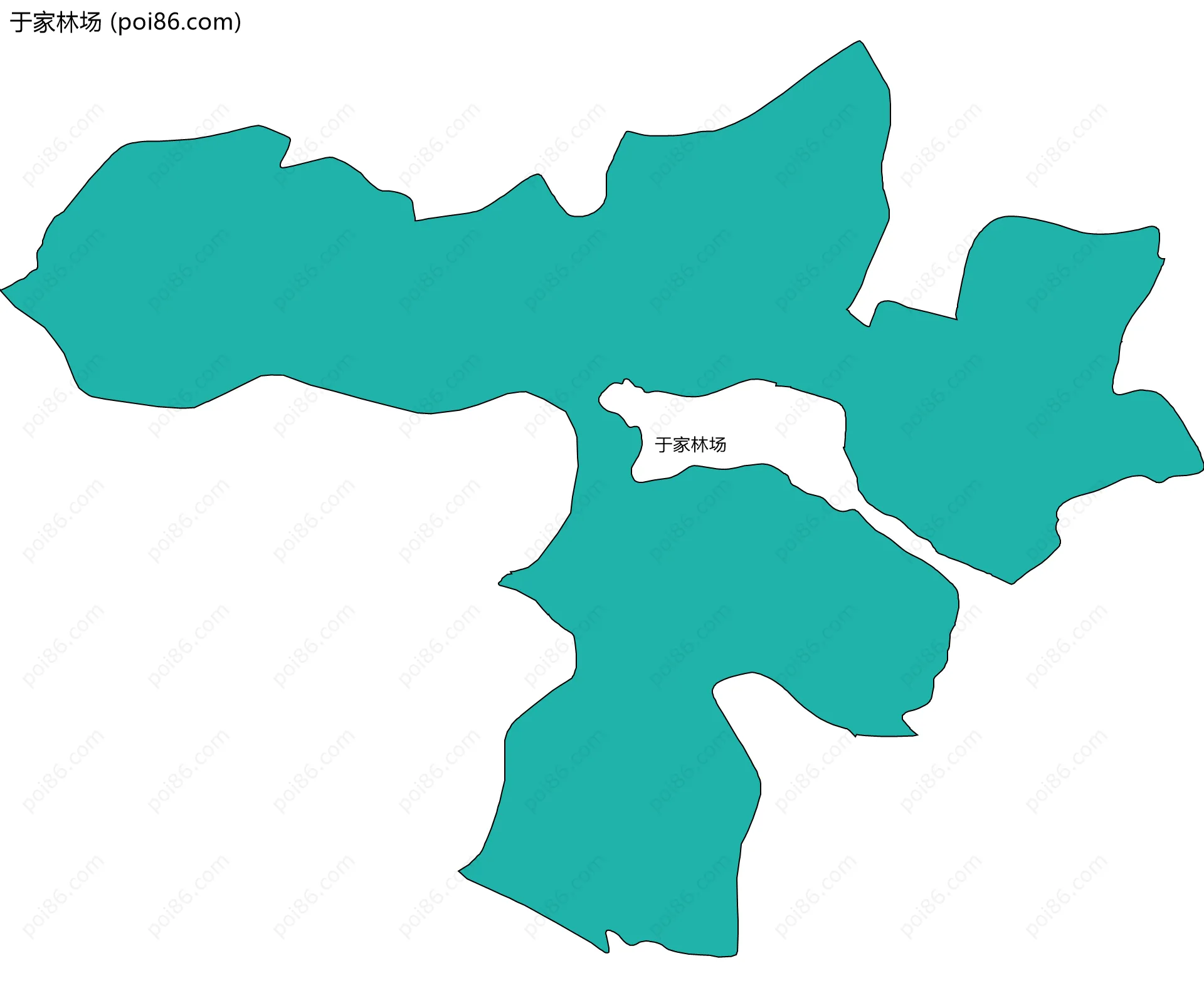 于家林场边界地图