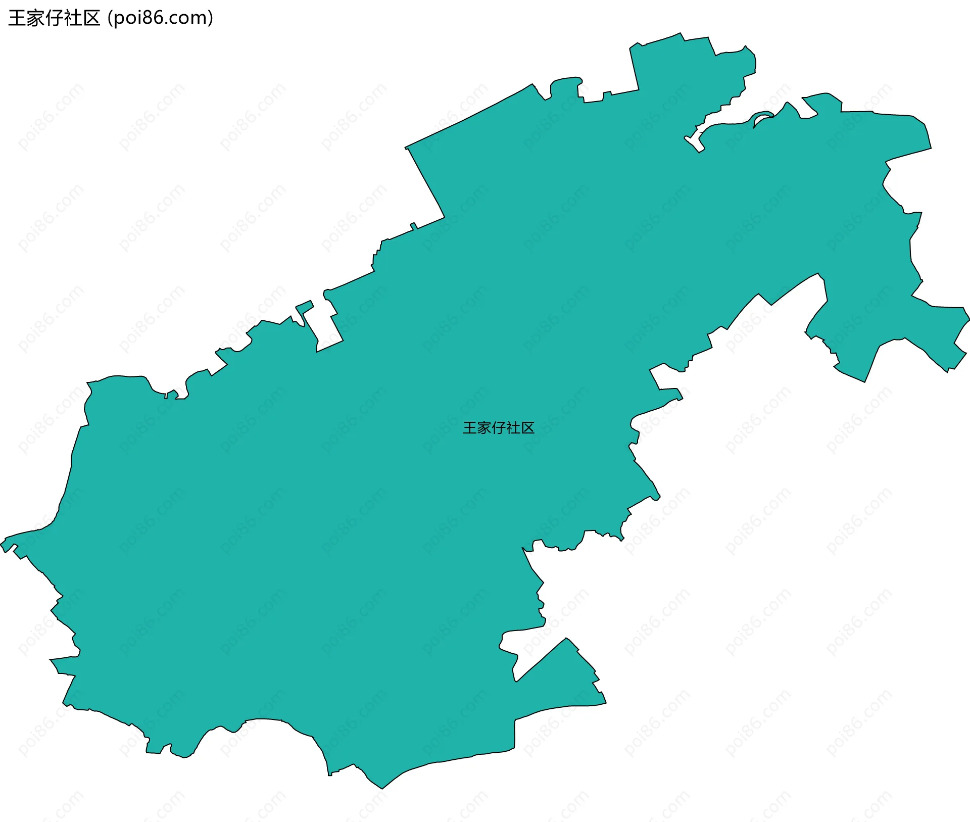 王家仔社区边界地图