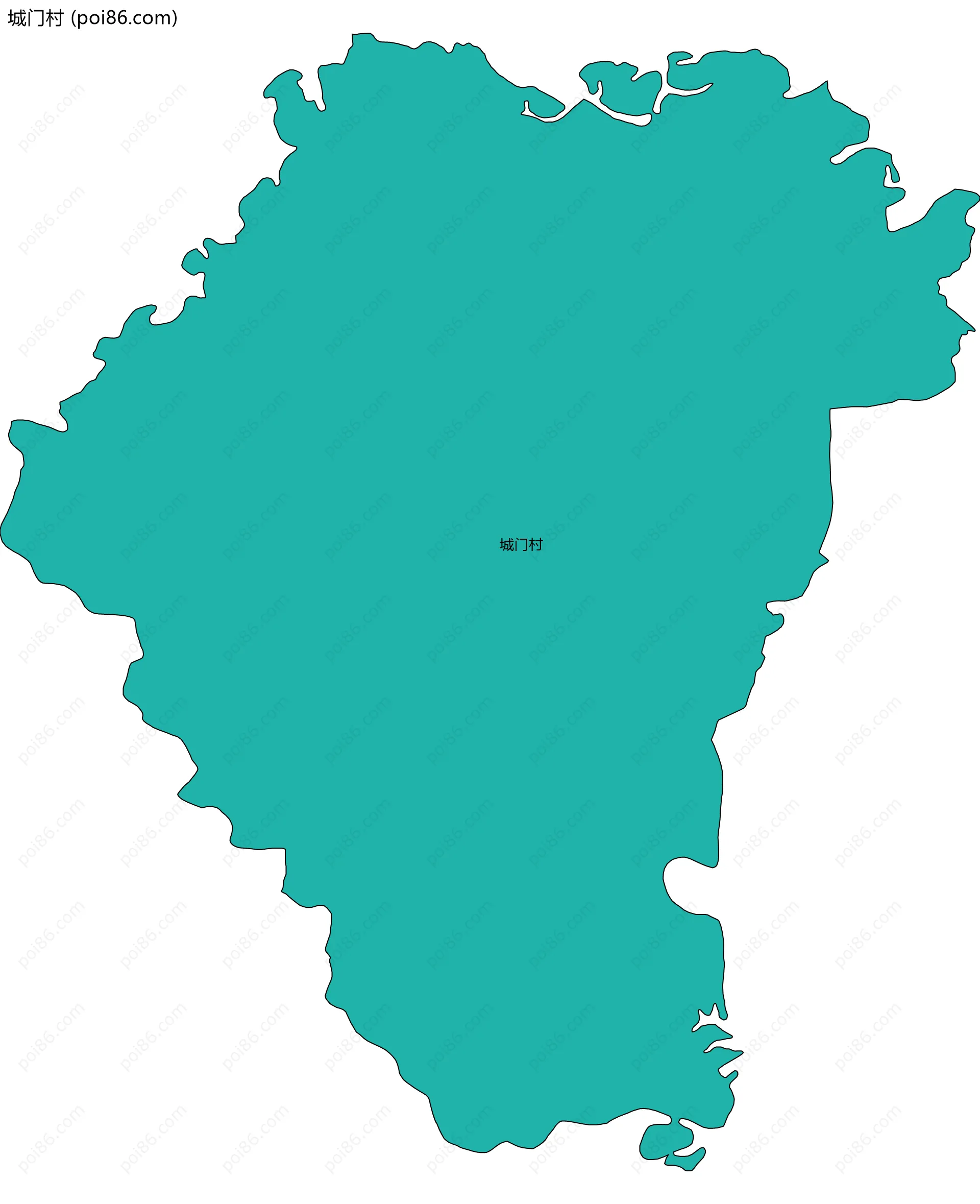 城门村边界地图