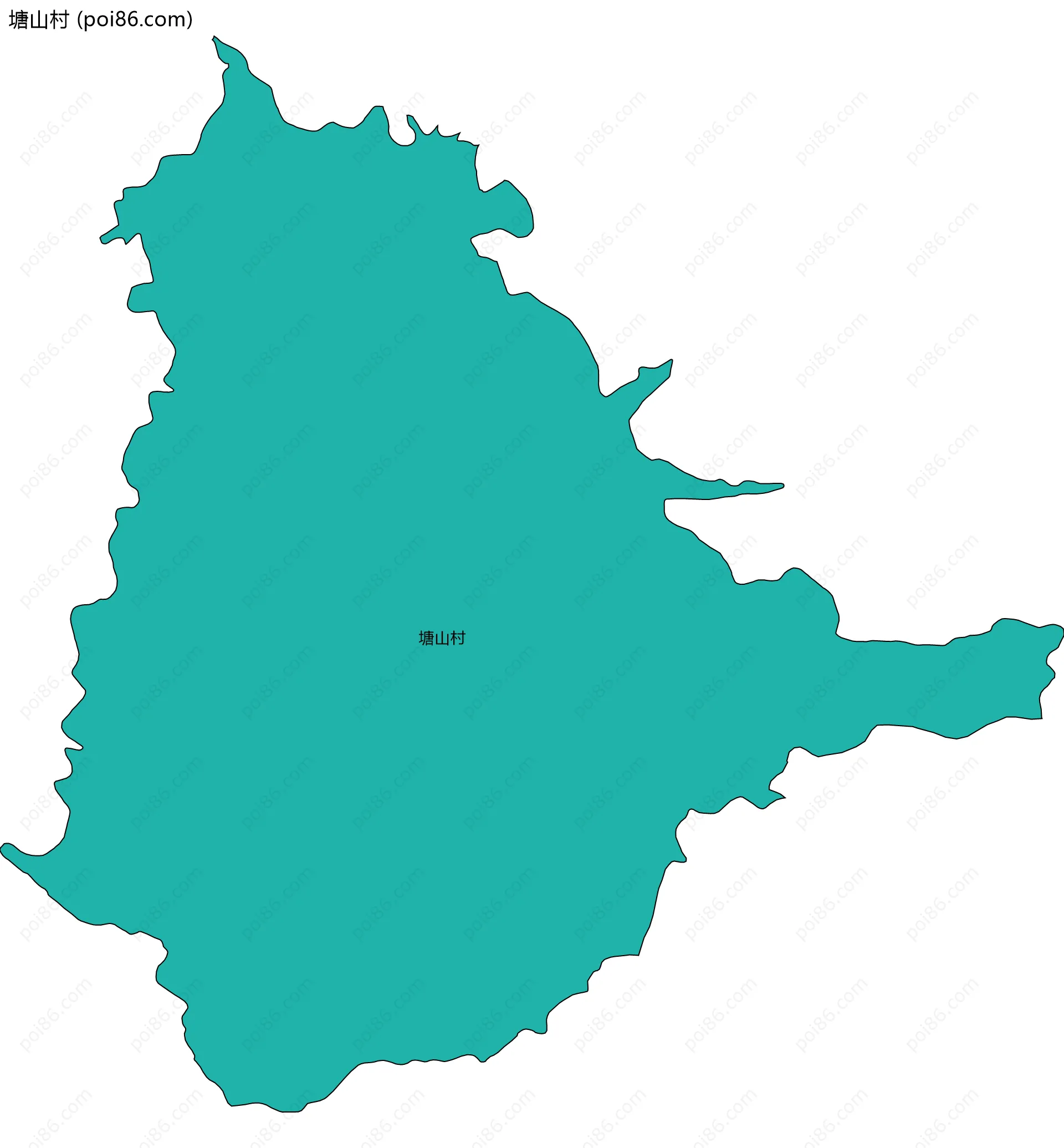 塘山村边界地图