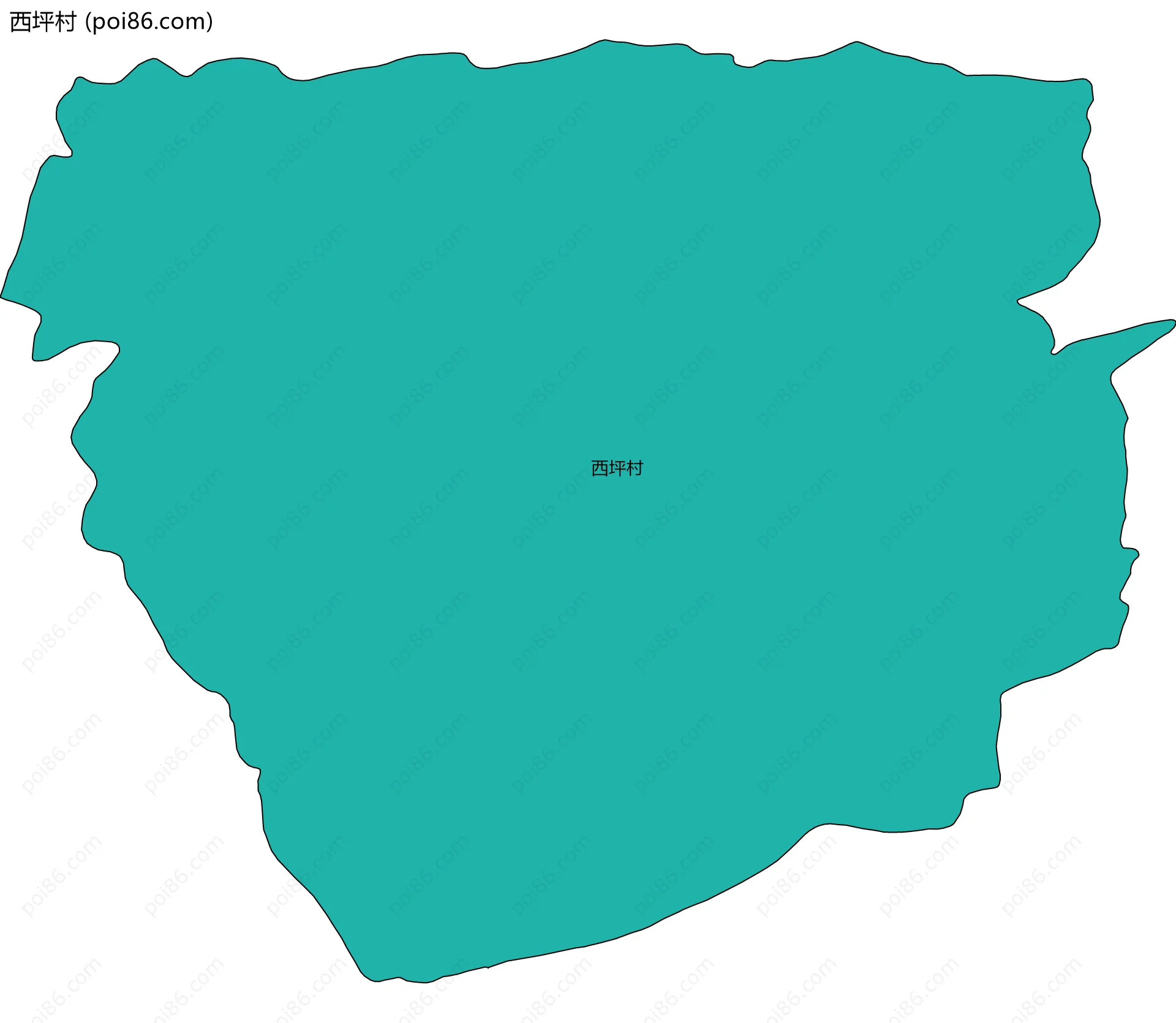 西坪村边界地图