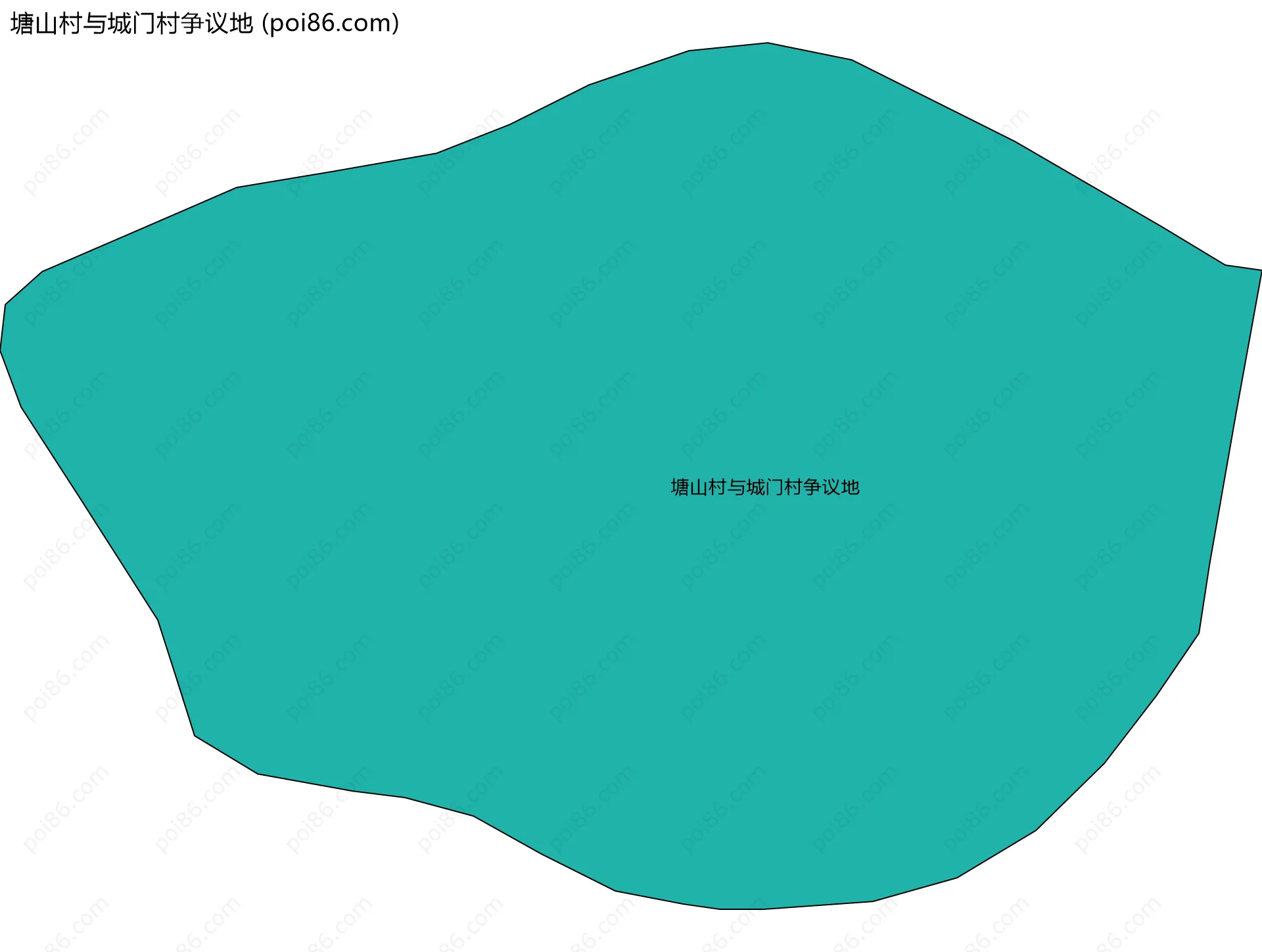 塘山村与城门村争议地边界地图