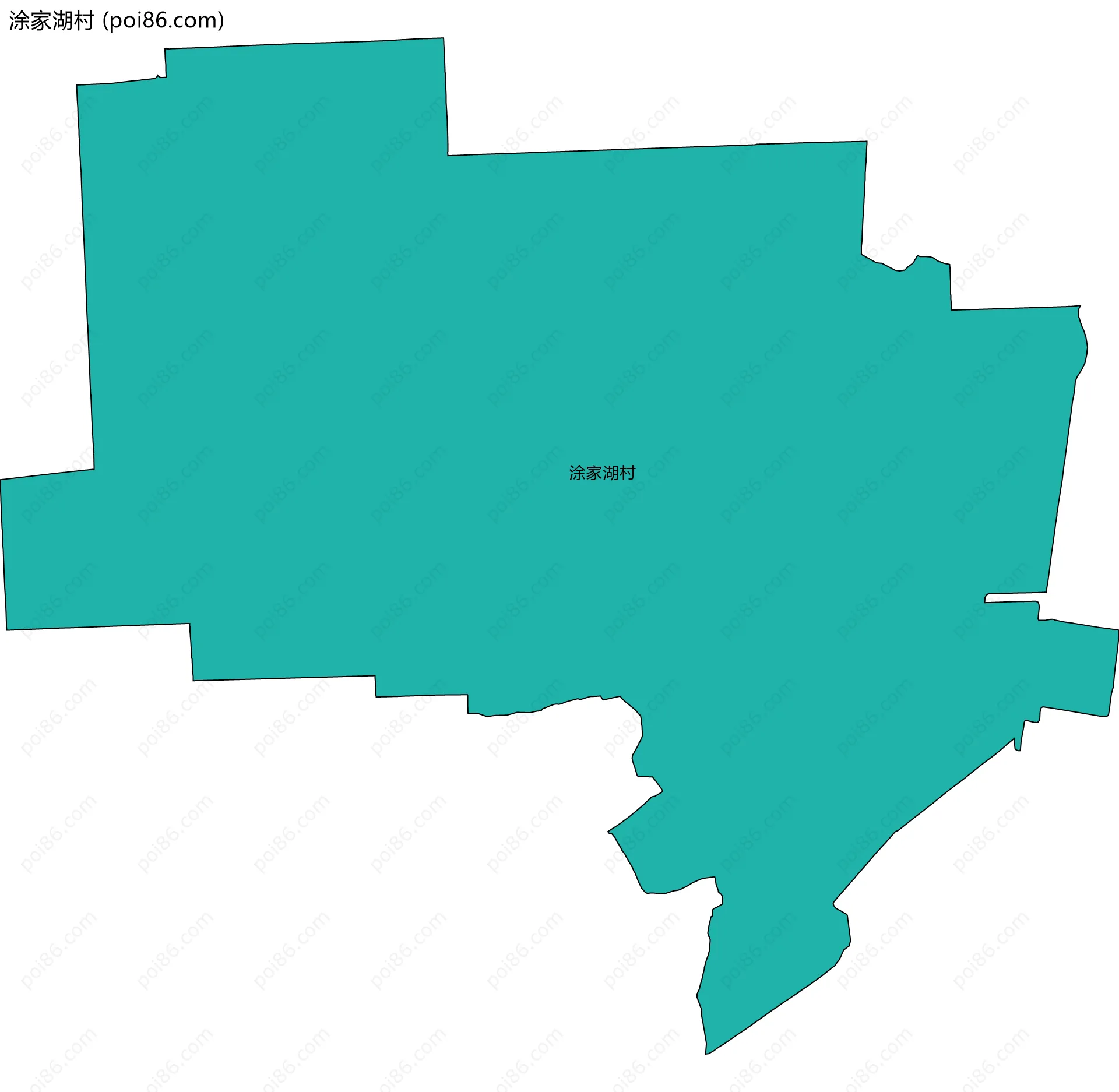 涂家湖村边界地图