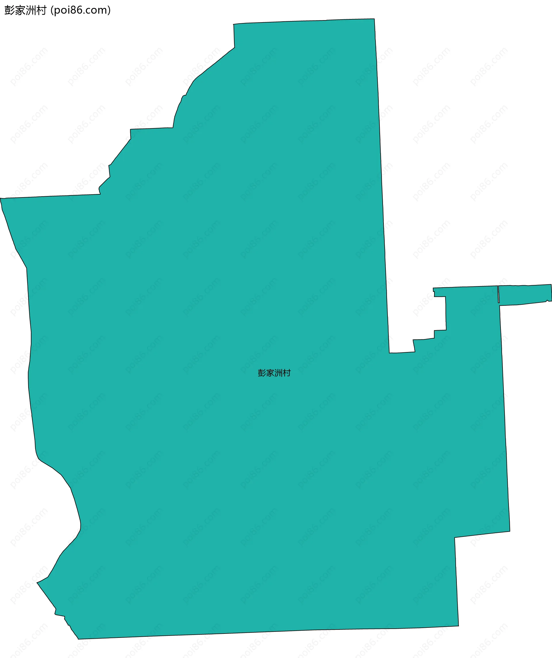 彭家洲村边界地图