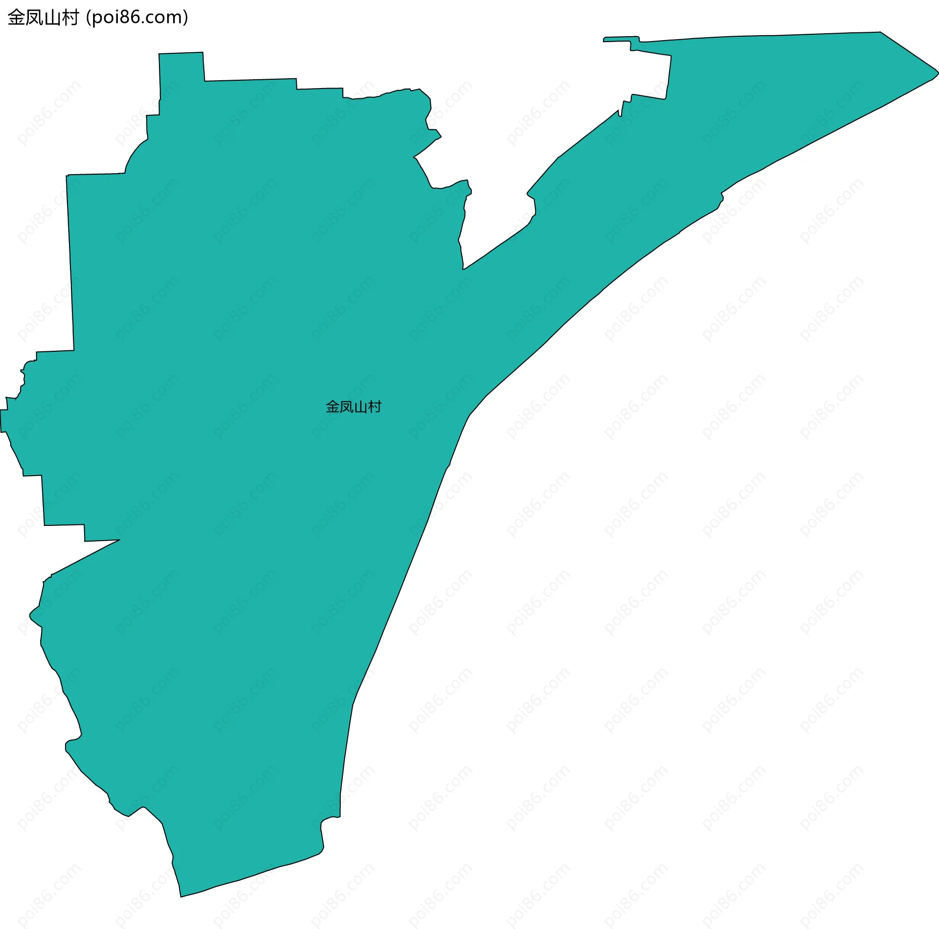 金凤山村边界地图