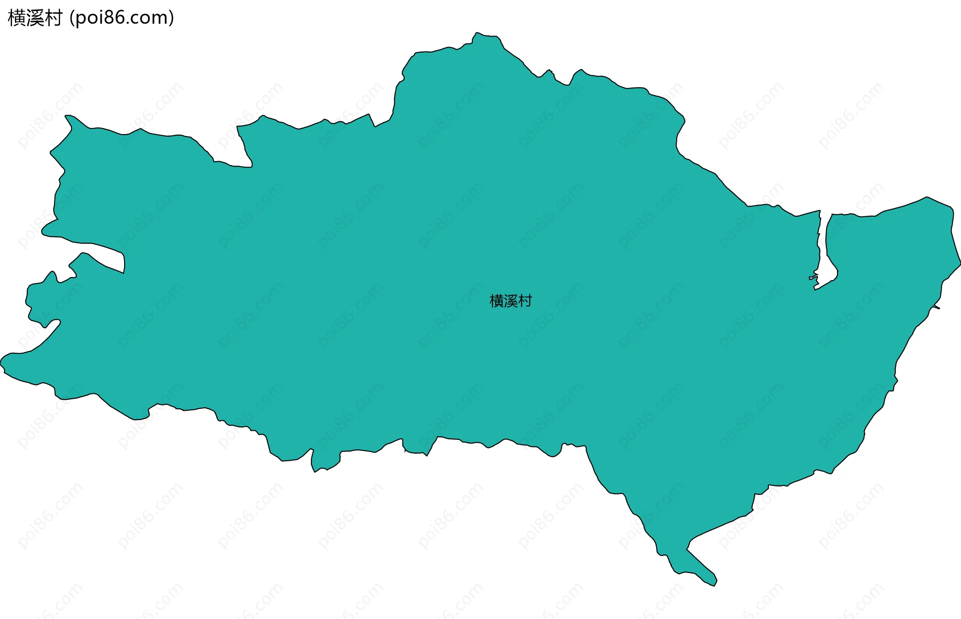横溪村边界地图