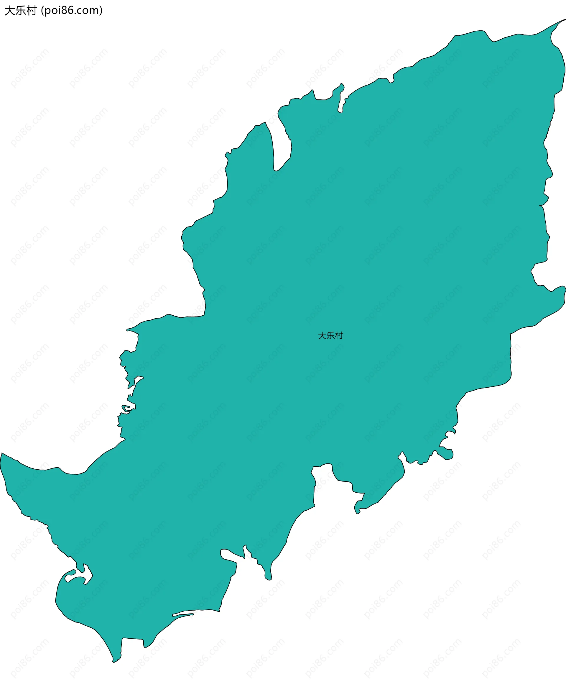 大乐村边界地图