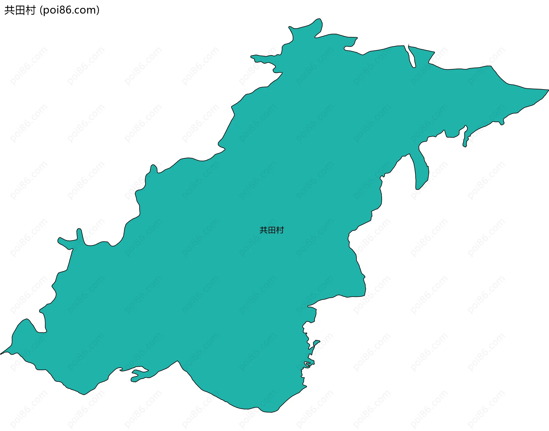 共田村边界地图
