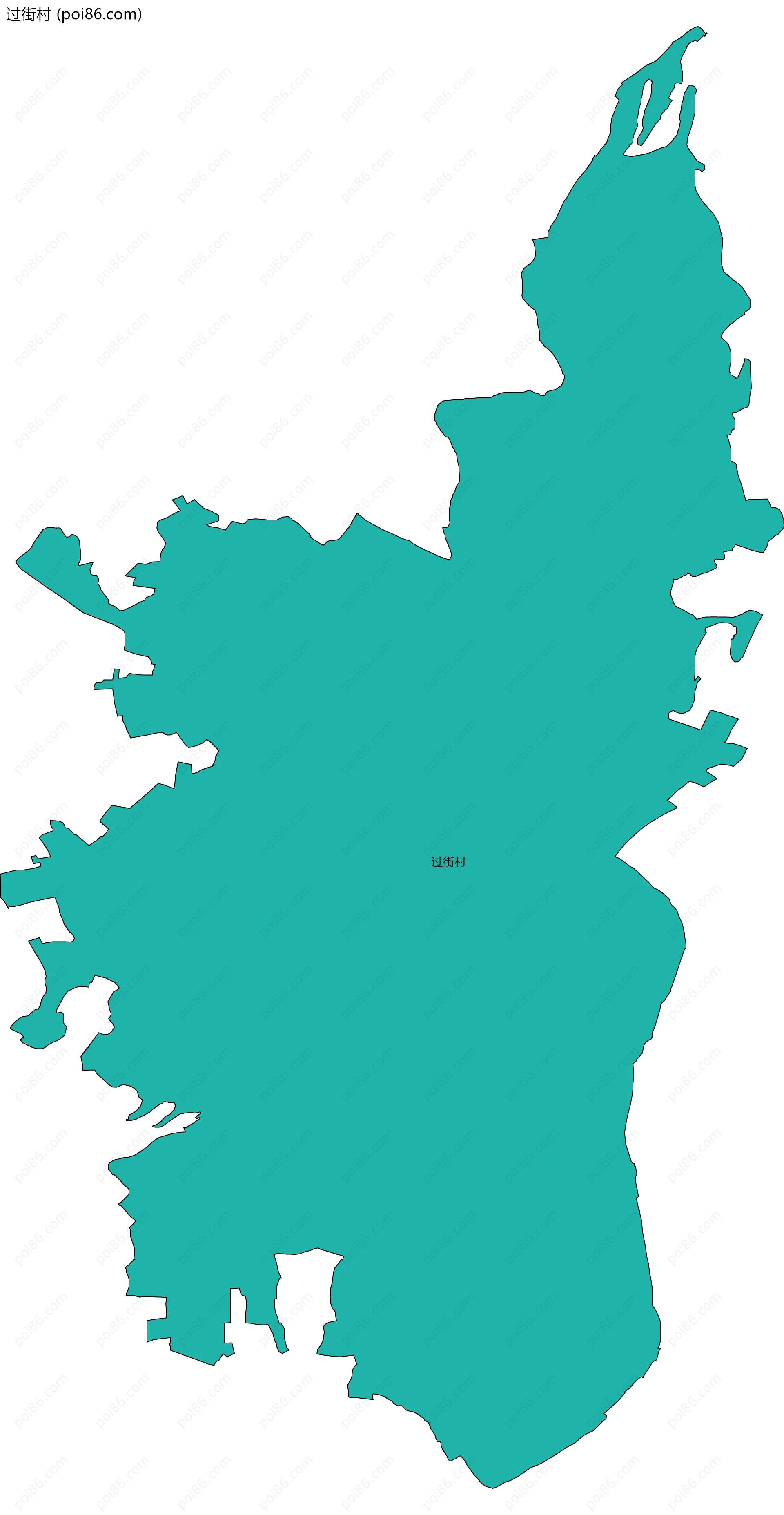过街村边界地图
