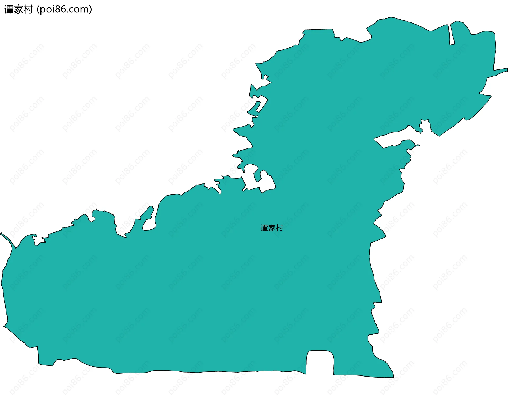 谭家村边界地图