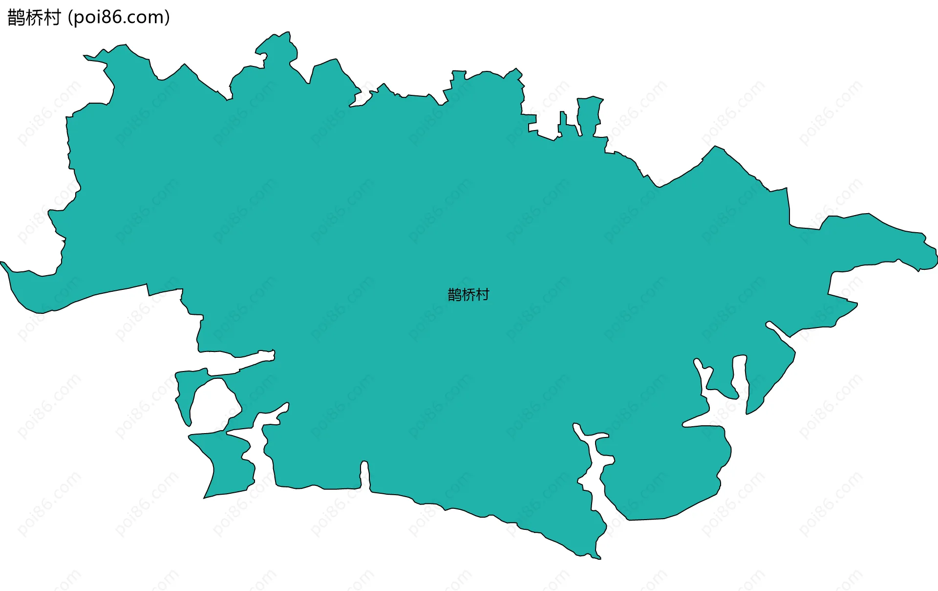 鹊桥村边界地图