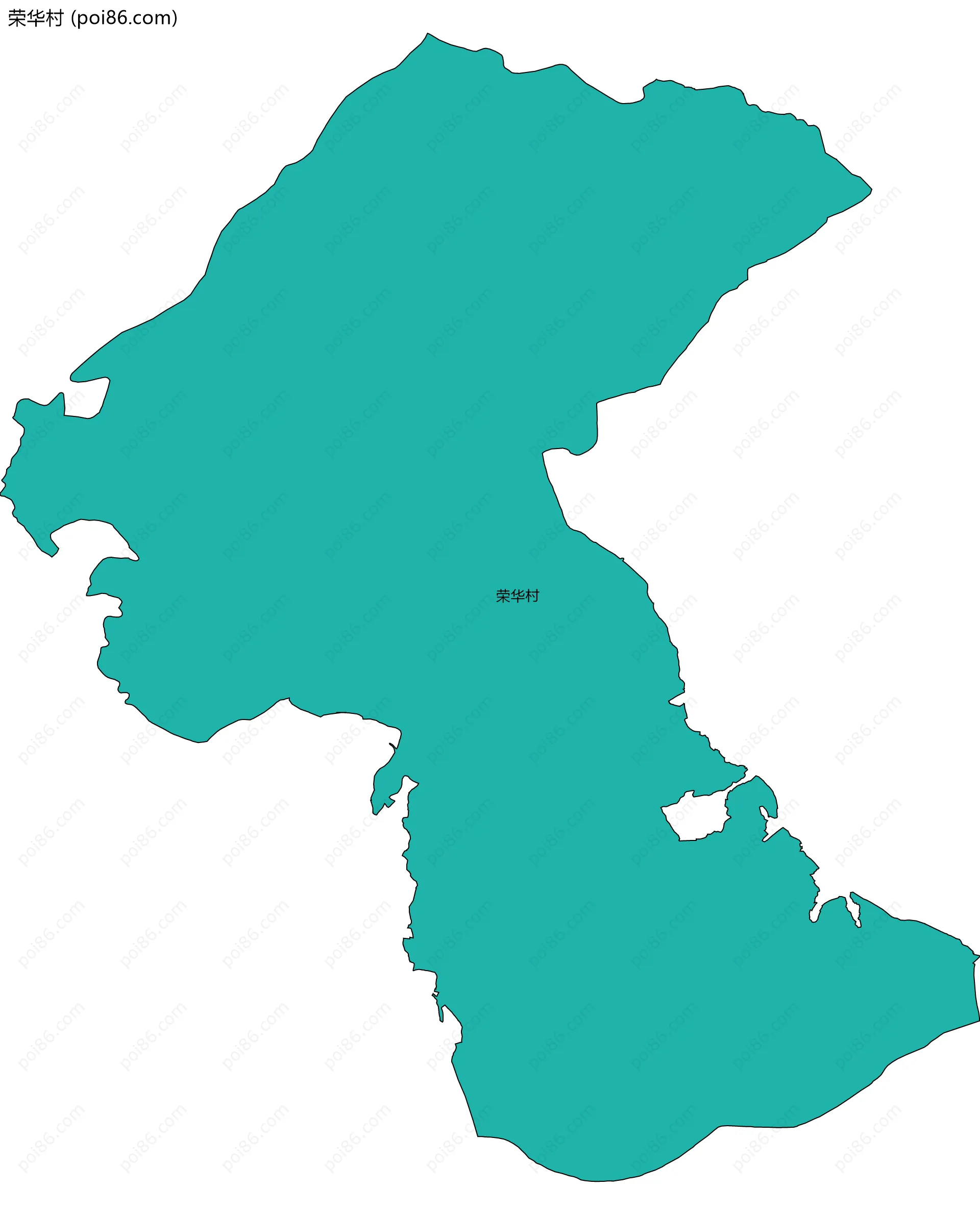 荣华村边界地图