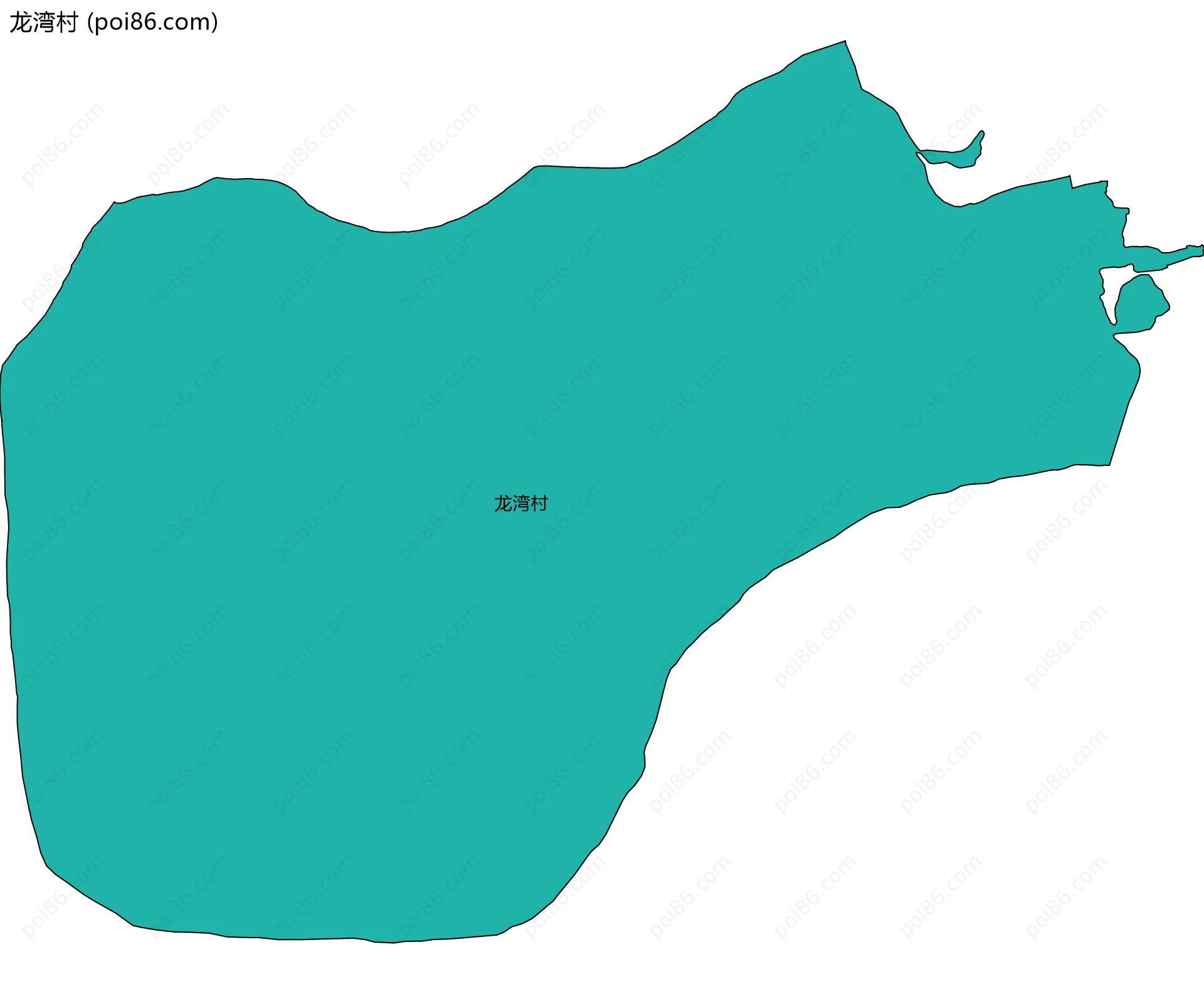 龙湾村边界地图