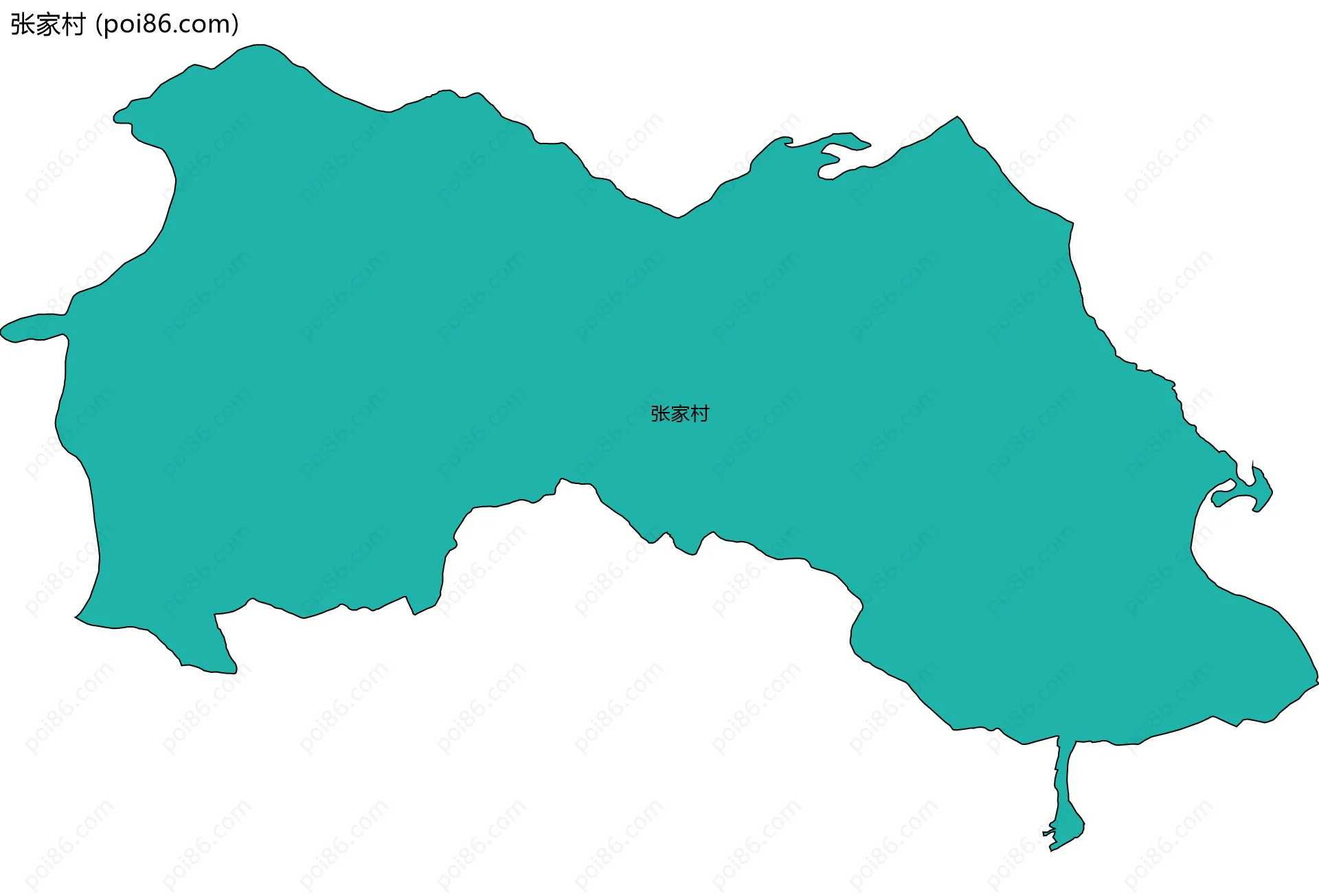 张家村边界地图