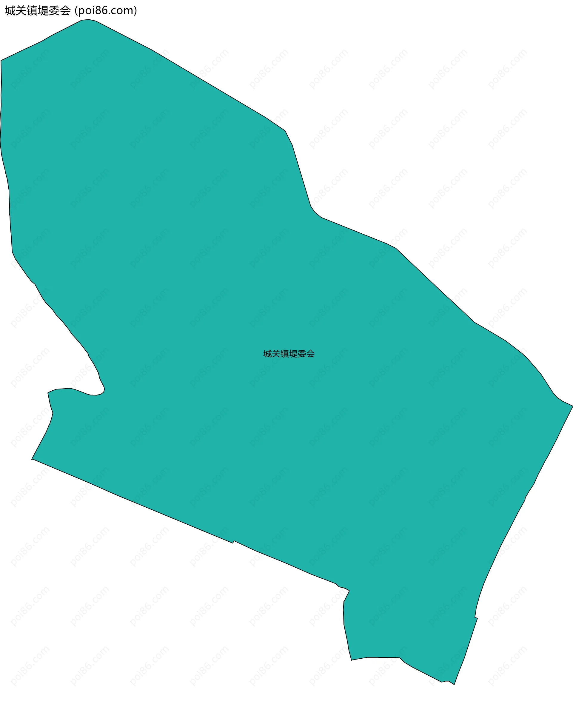 城关镇堤委会边界地图