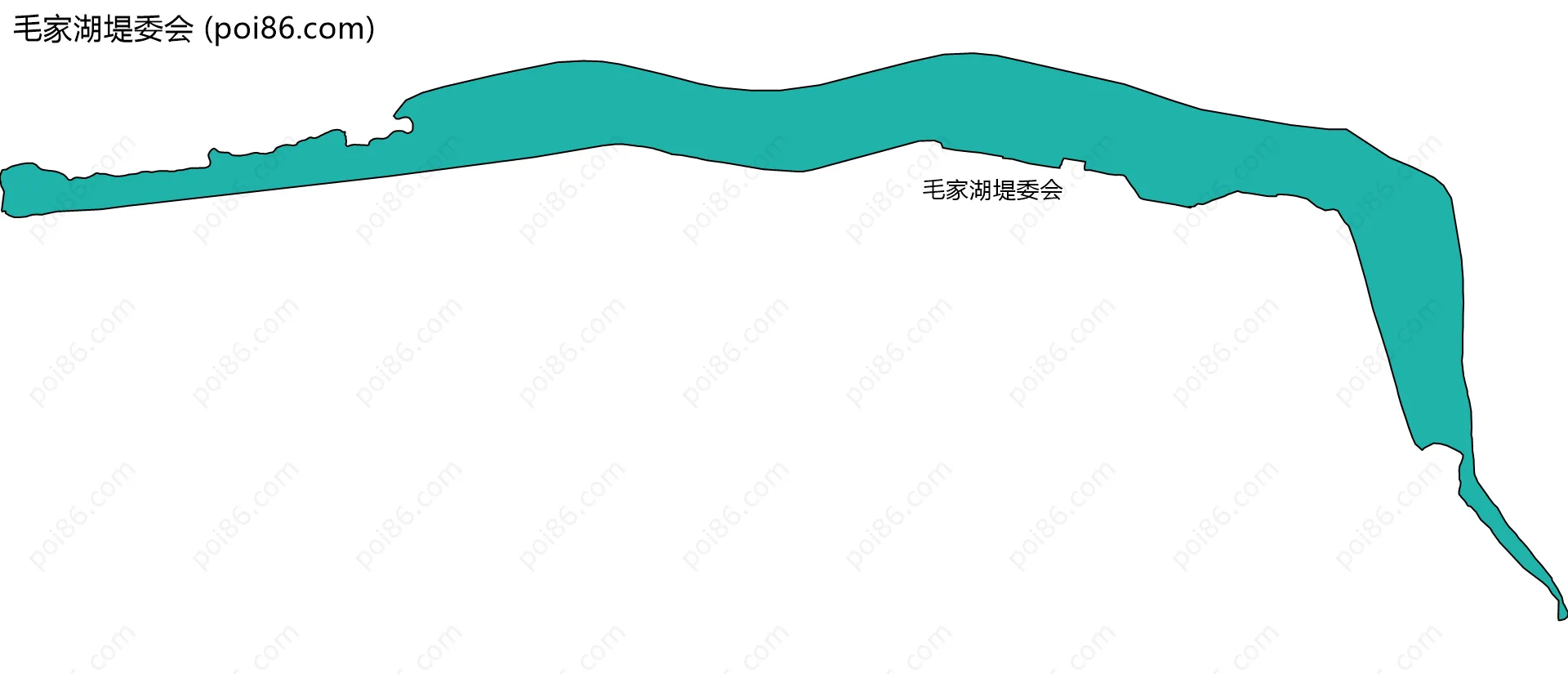 毛家湖堤委会边界地图